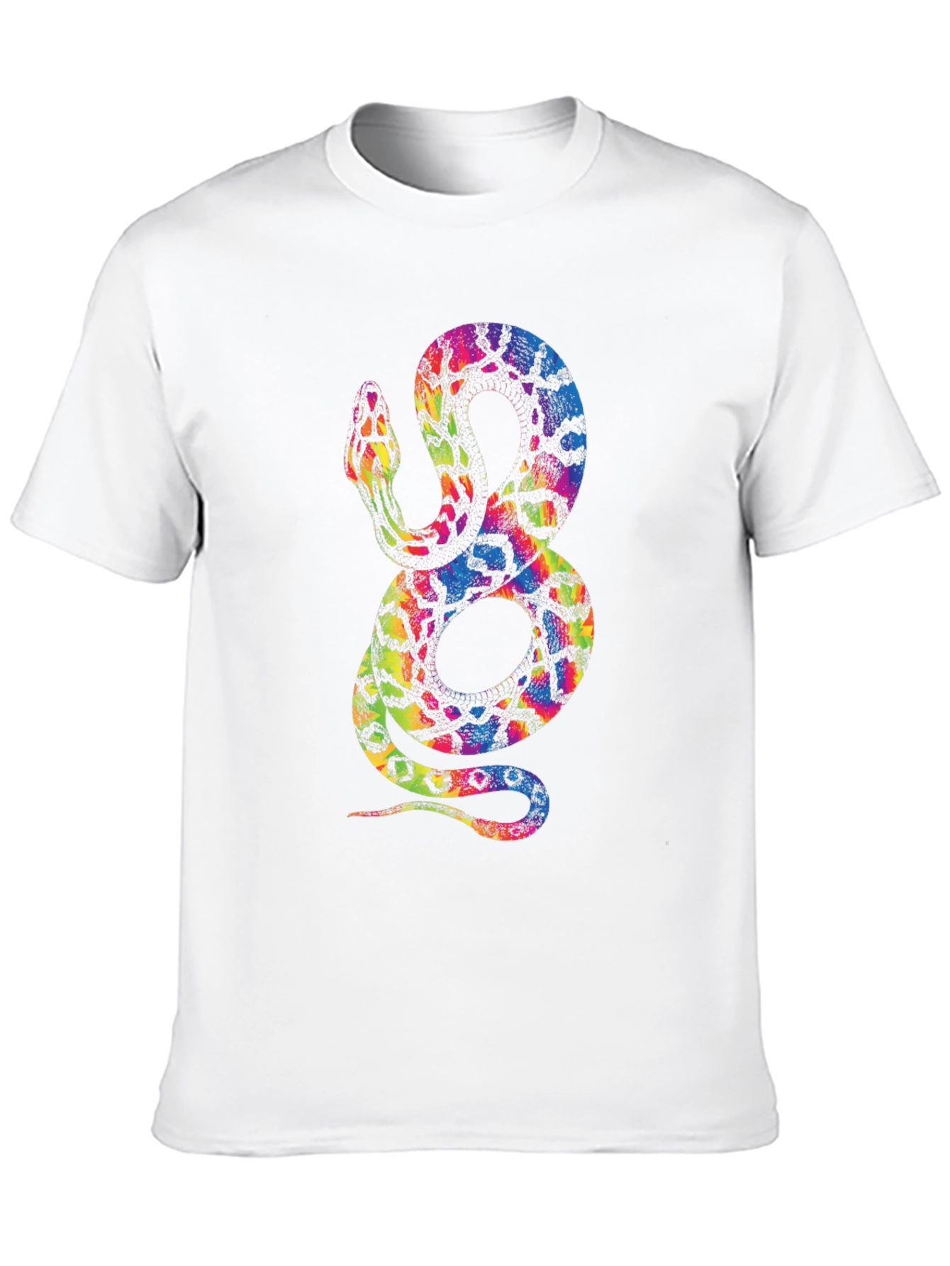 Rainbow Snake Graphic Tee - Mens Black T-Shirt