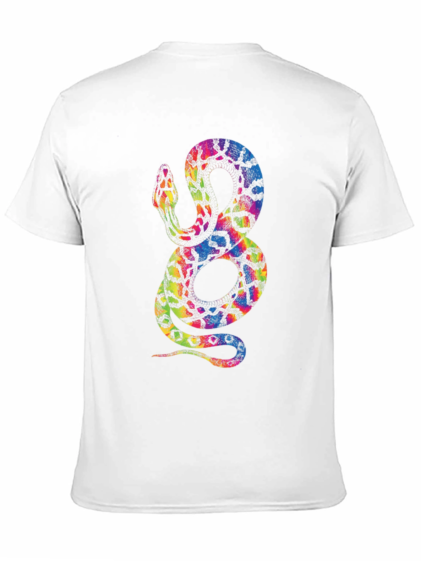 Rainbow Snake Graphic Tee - Mens Black T-Shirt