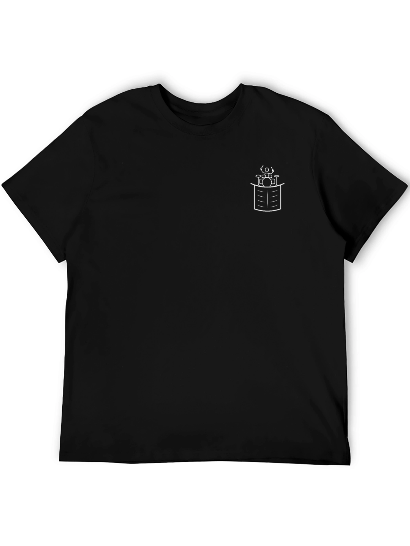Drummer In A Box Black T-Shirt