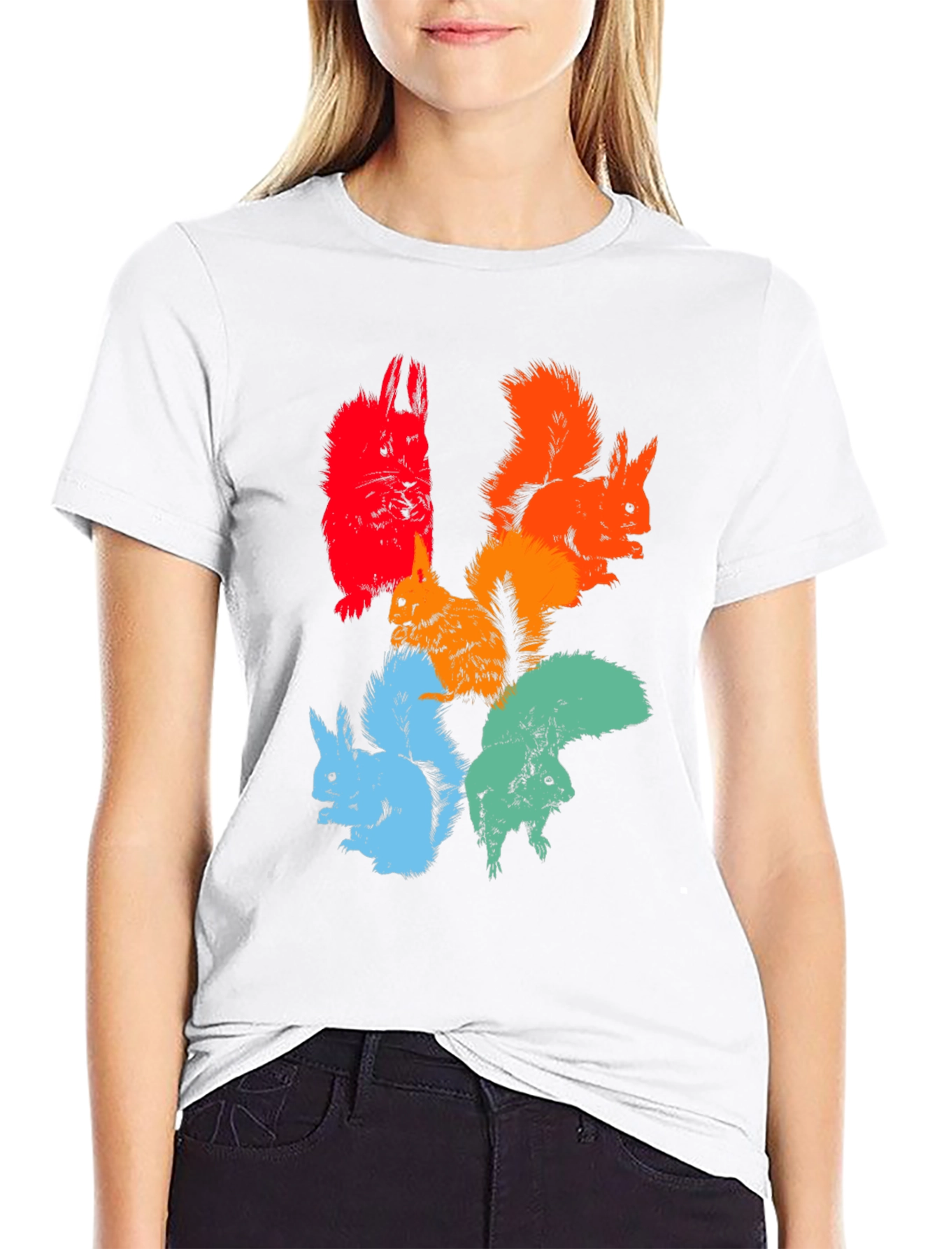 Colorful Squirrel Graphic Tee