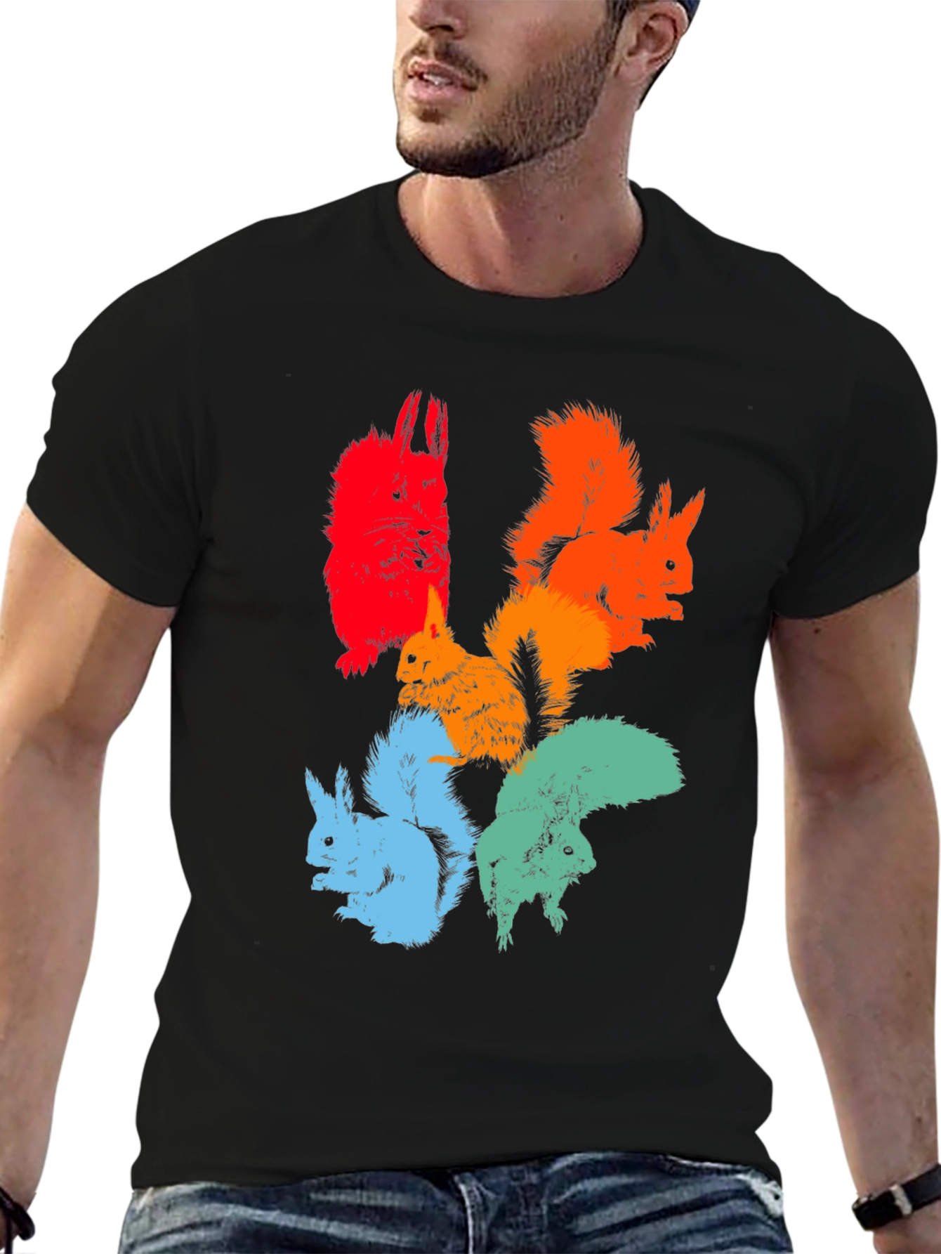 Colorful Squirrel Graphic Tee