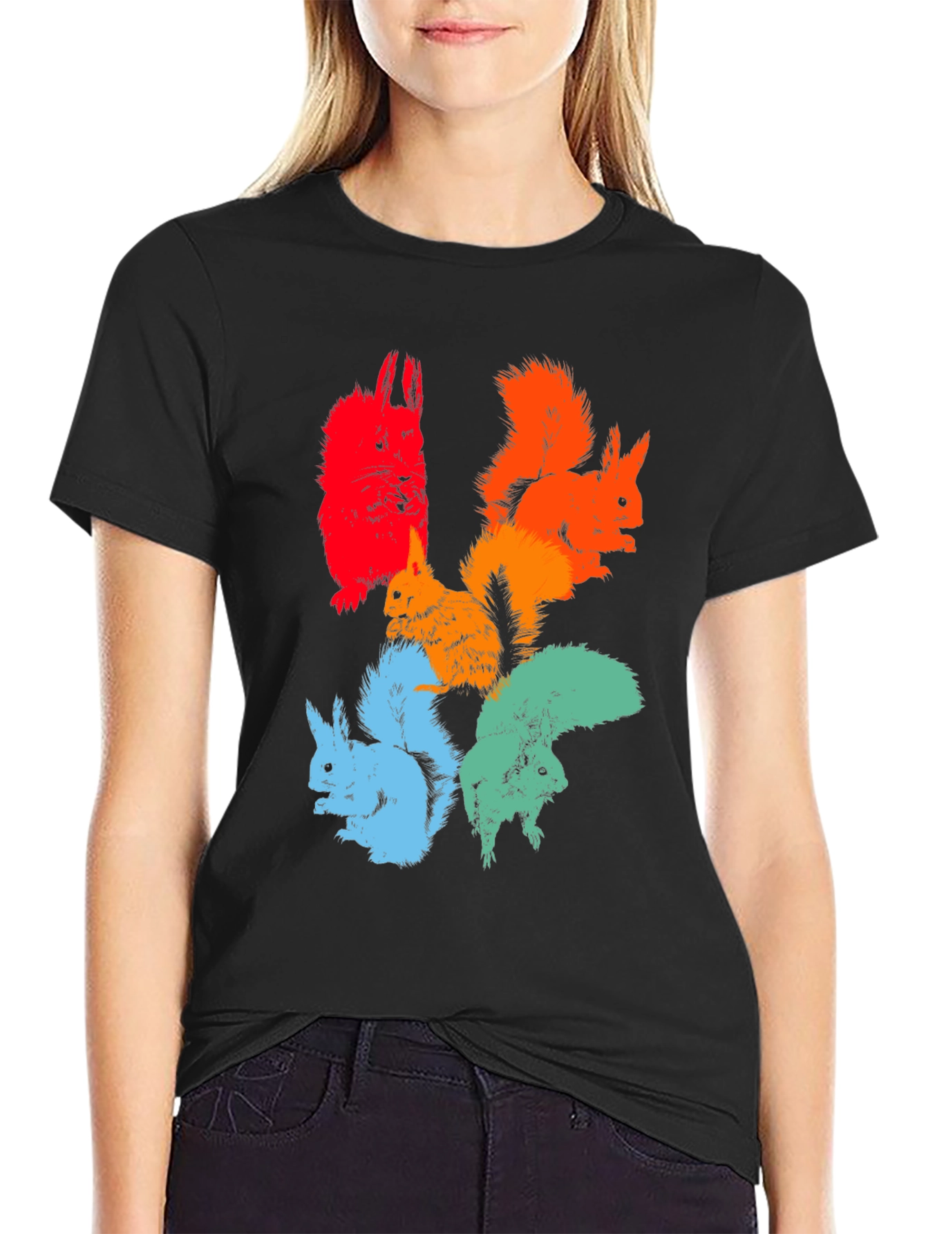 Colorful Squirrel Graphic Tee