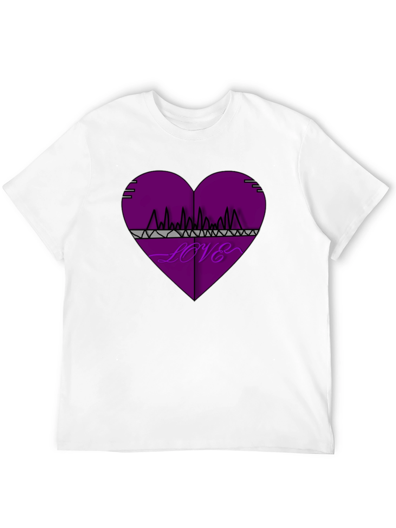 Love Frequency Graphic Tee - Black Cotton