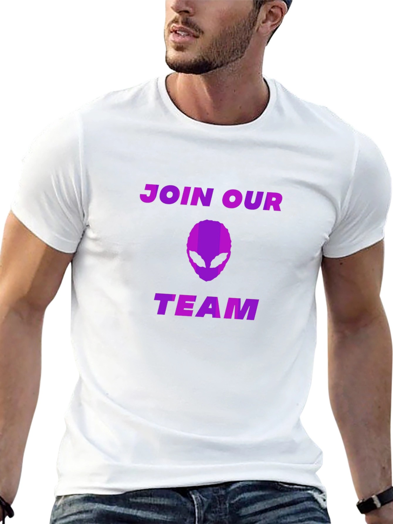 Join Our Team Alien Graphic Tee - Black