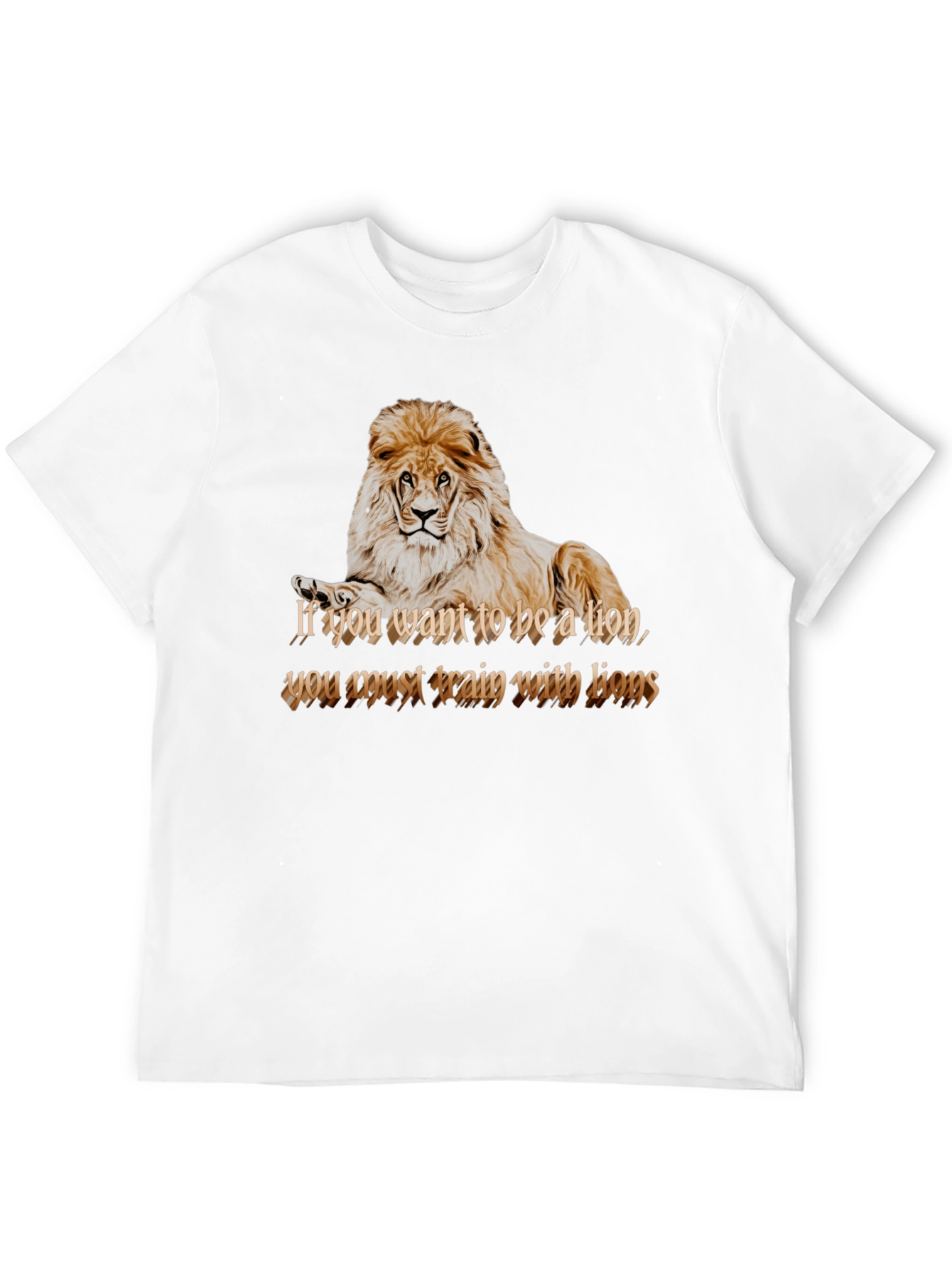 Lion Motivation Graphic Tee - Train With Lions T-Shirt