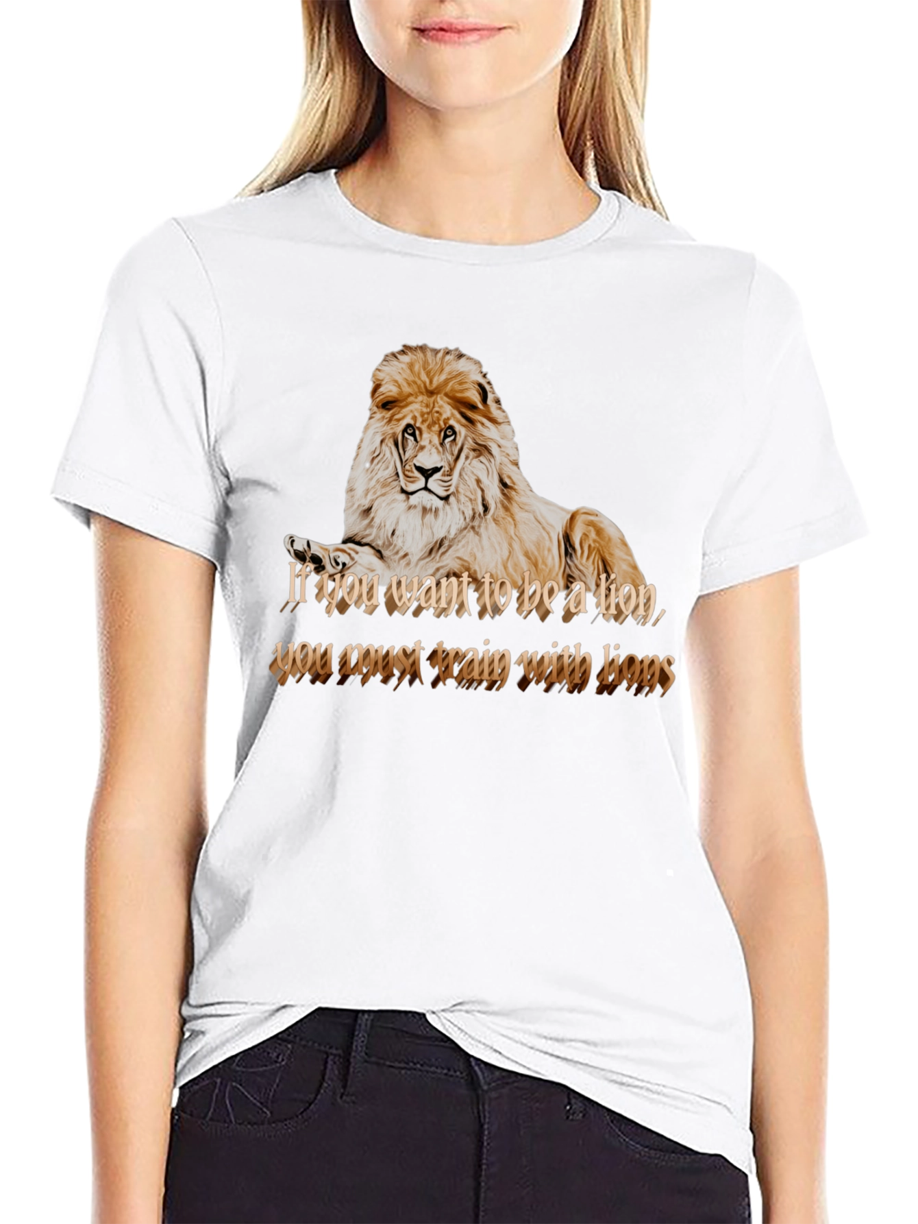Lion Motivation Graphic Tee - Train With Lions T-Shirt