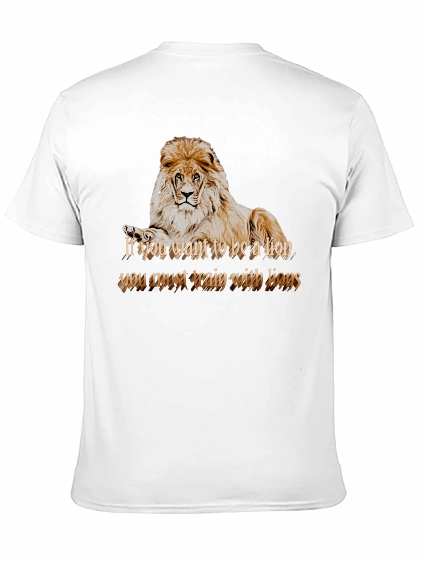 Lion Motivation Graphic Tee - Train With Lions T-Shirt