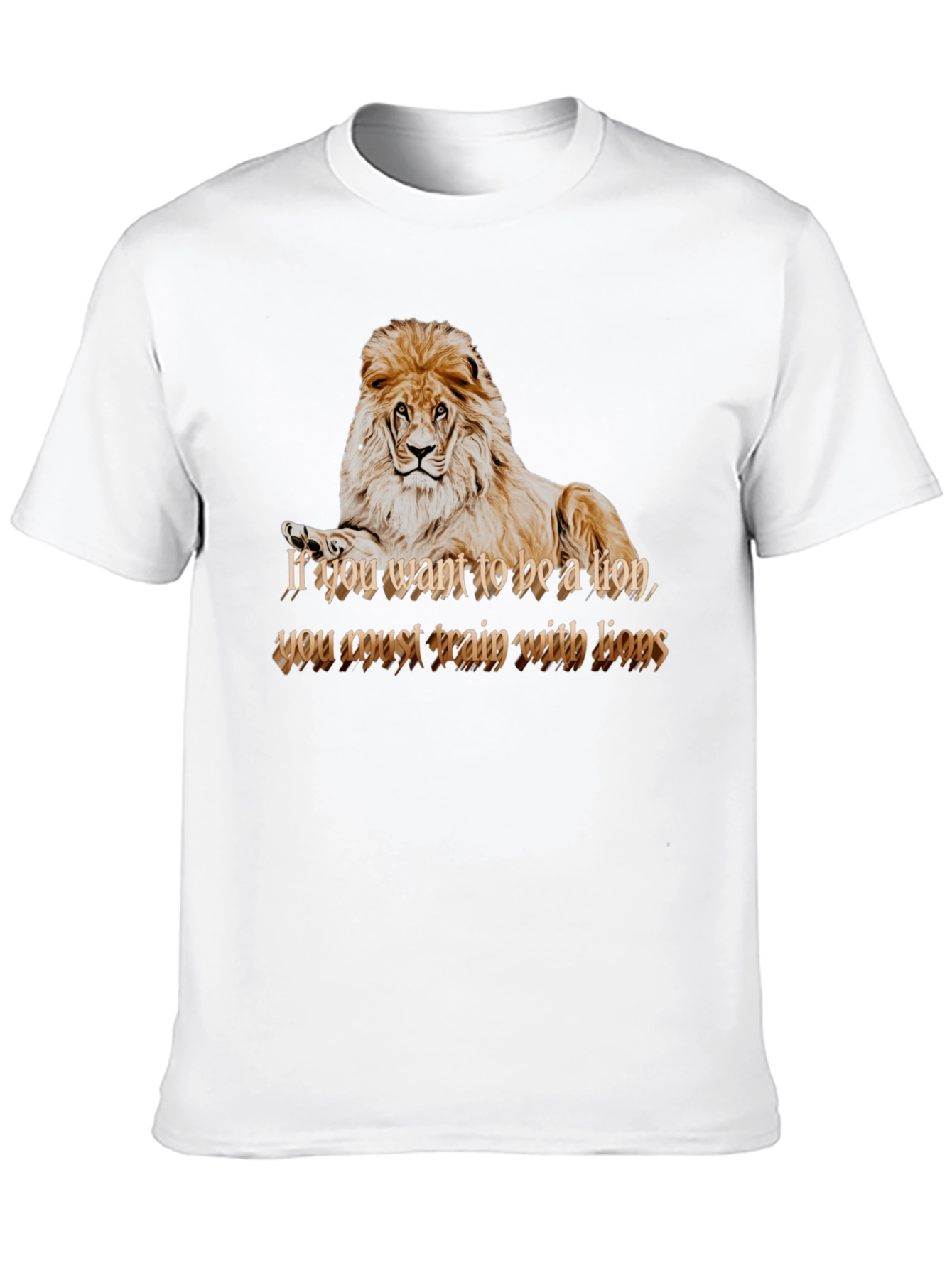 Lion Motivation Graphic Tee - Train With Lions T-Shirt