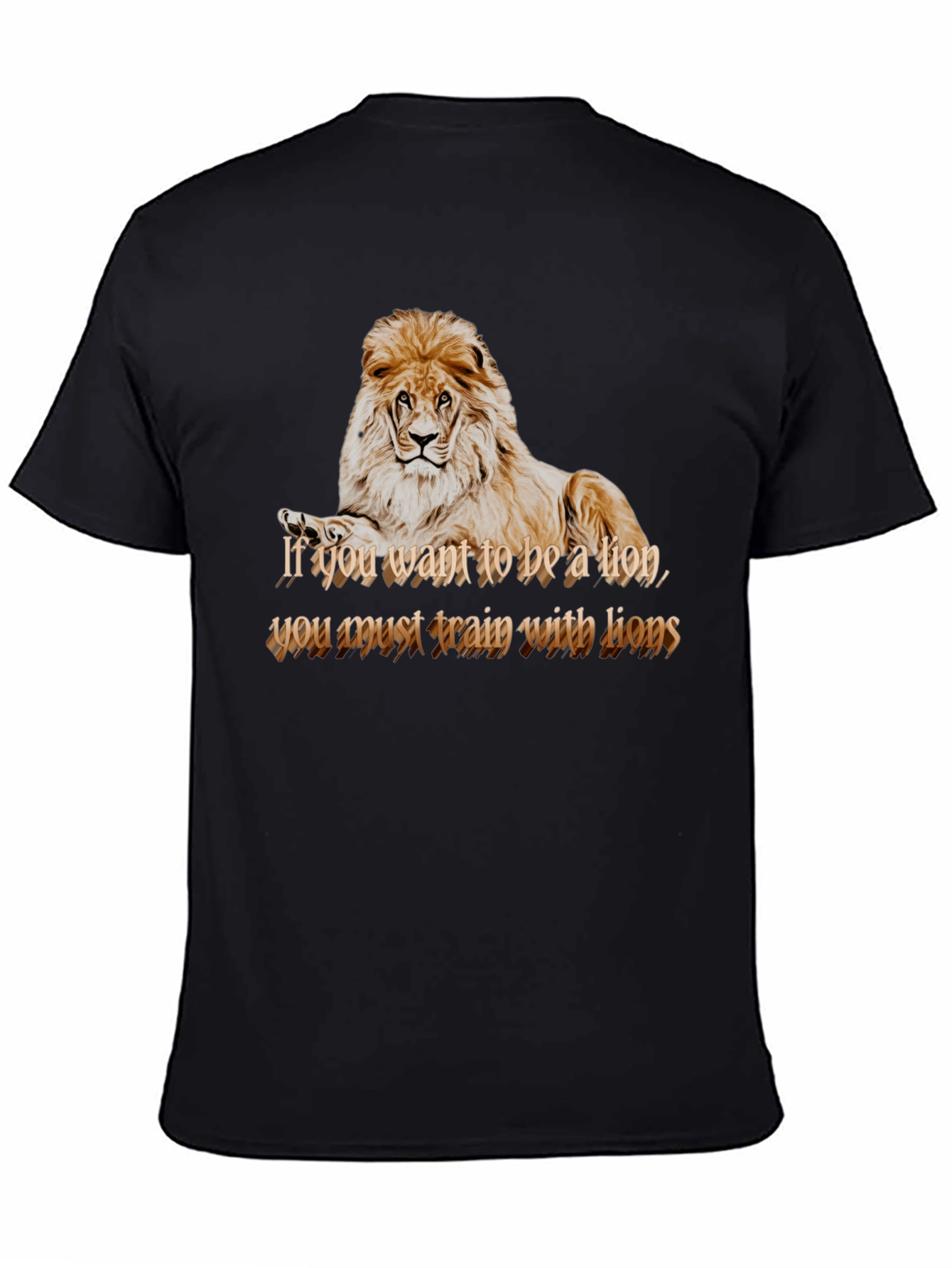 Lion Motivation Graphic Tee - Train With Lions T-Shirt