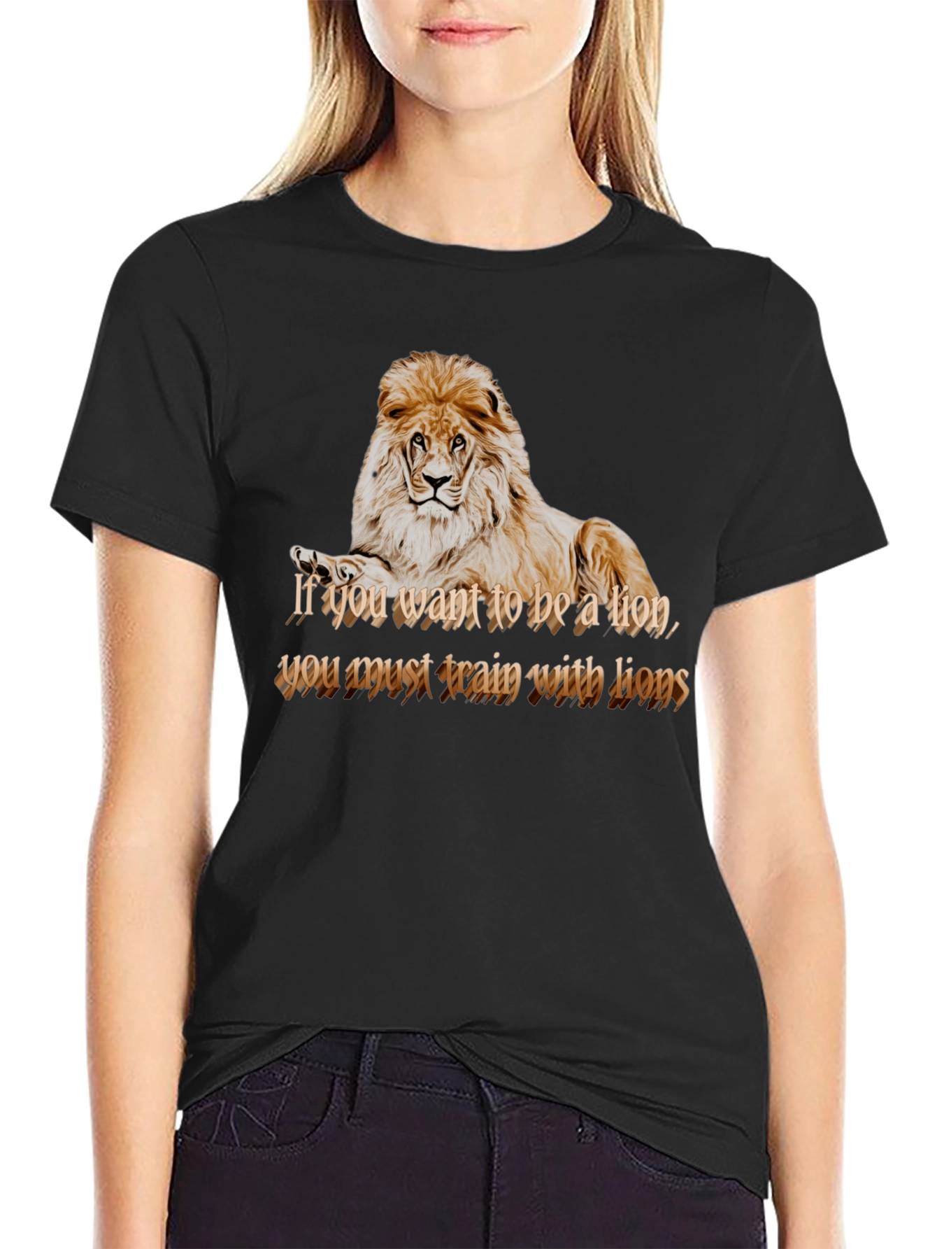 Lion Motivation Graphic Tee - Train With Lions T-Shirt