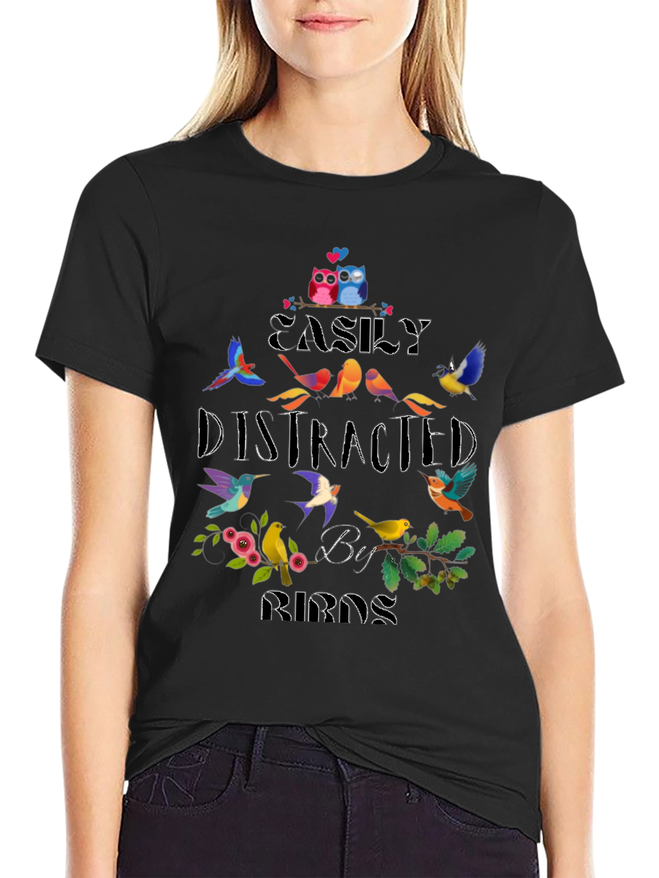 Easily Distracted By Birds Graphic Tee