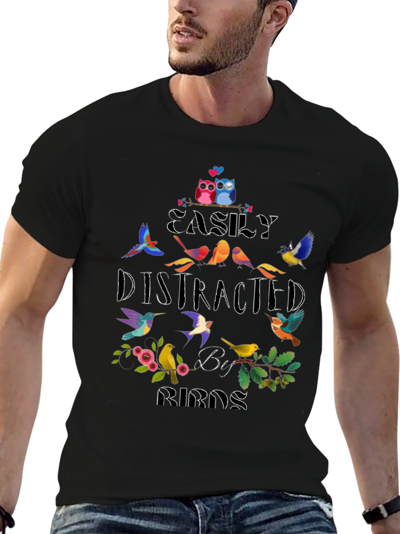 Easily Distracted By Birds Graphic Tee