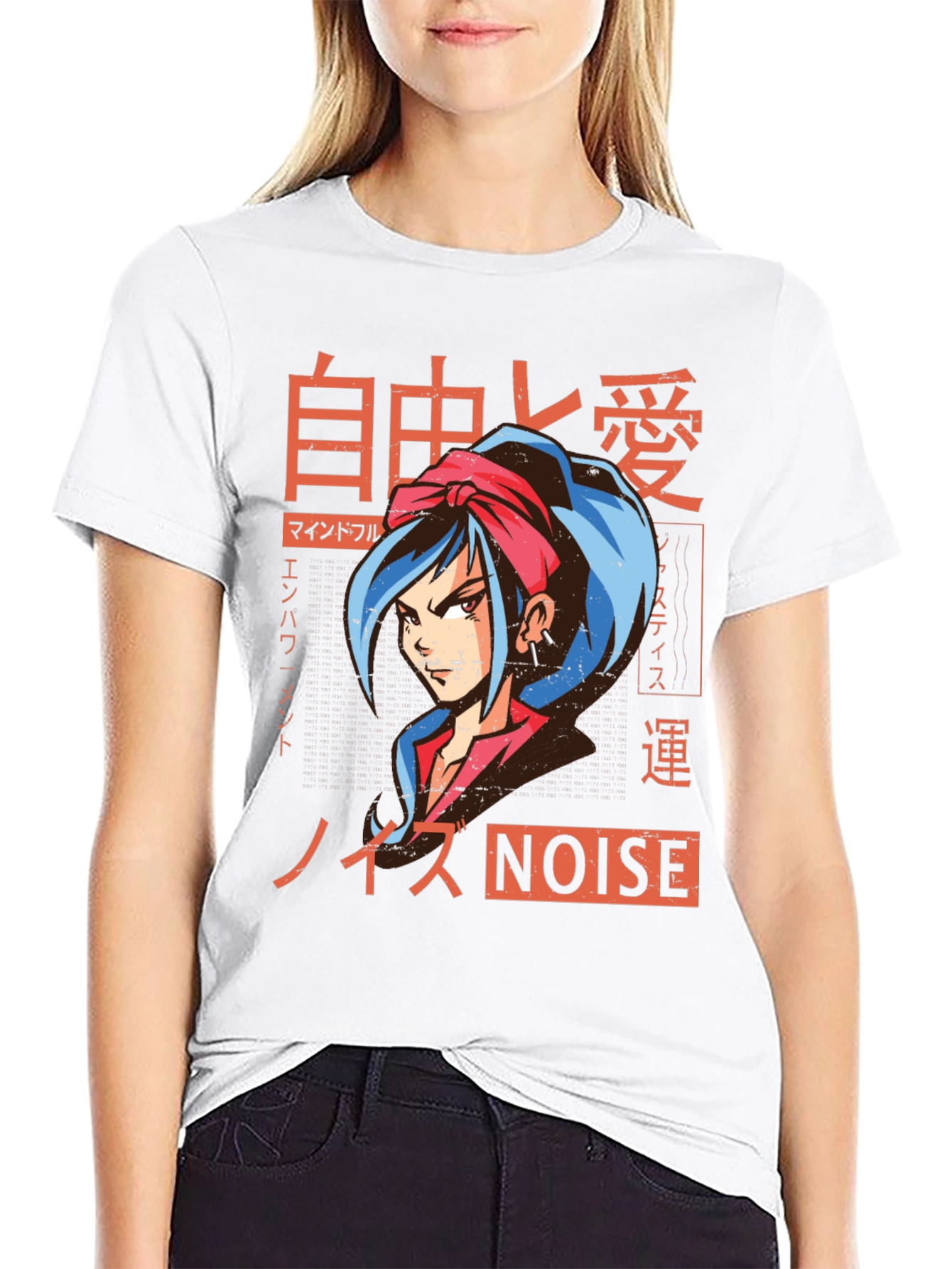 Anime Girl Graphic Tee - Japanese Streetwear Style