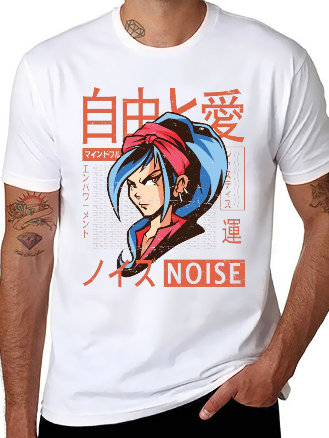 Anime Girl Graphic Tee - Japanese Streetwear Style