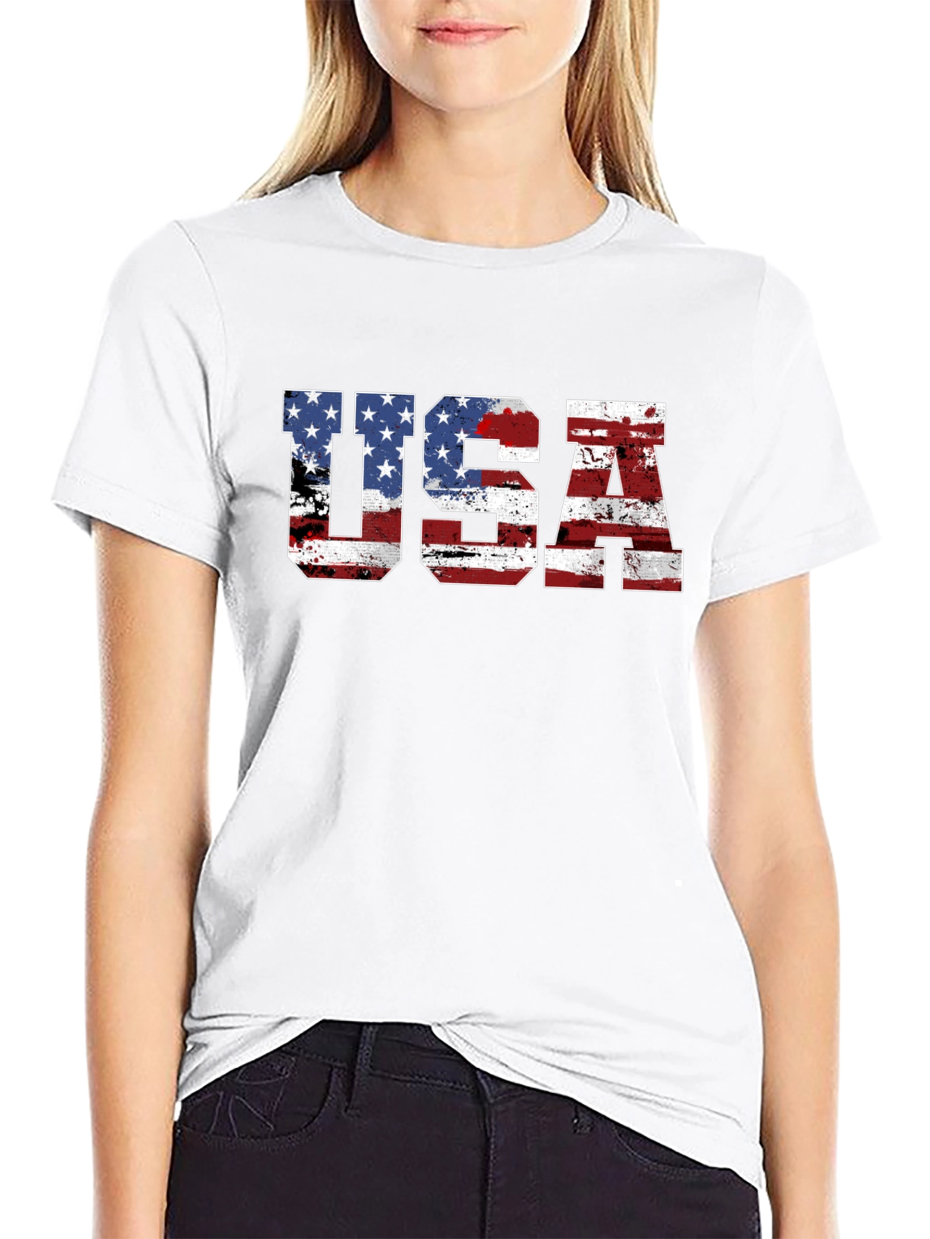 USA Flag Graphic T-Shirt - Patriotic Pride