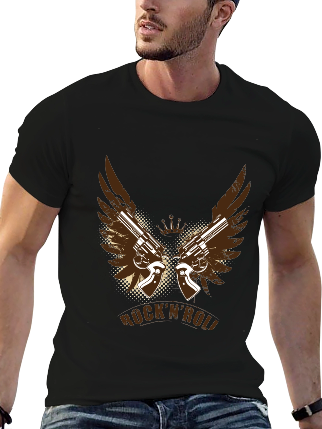 RocknRoll Guns T-Shirt - Cool Graphic Tee