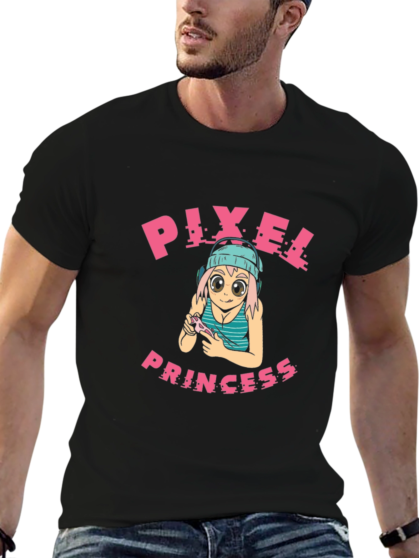 Pixel Princess Gaming T-Shirt - Black