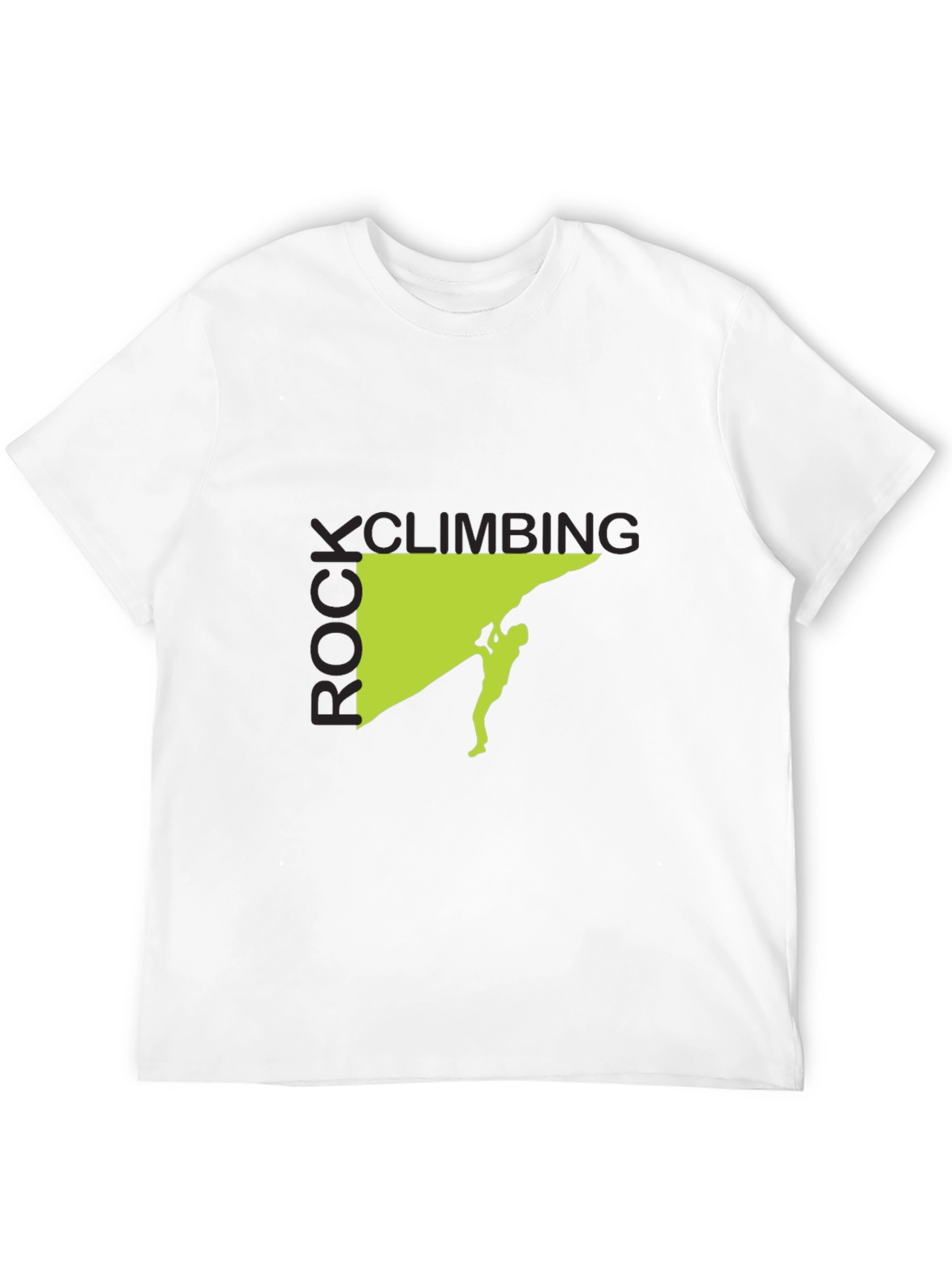 Rock Climbing Graphic Tee - Black Cotton Shirt