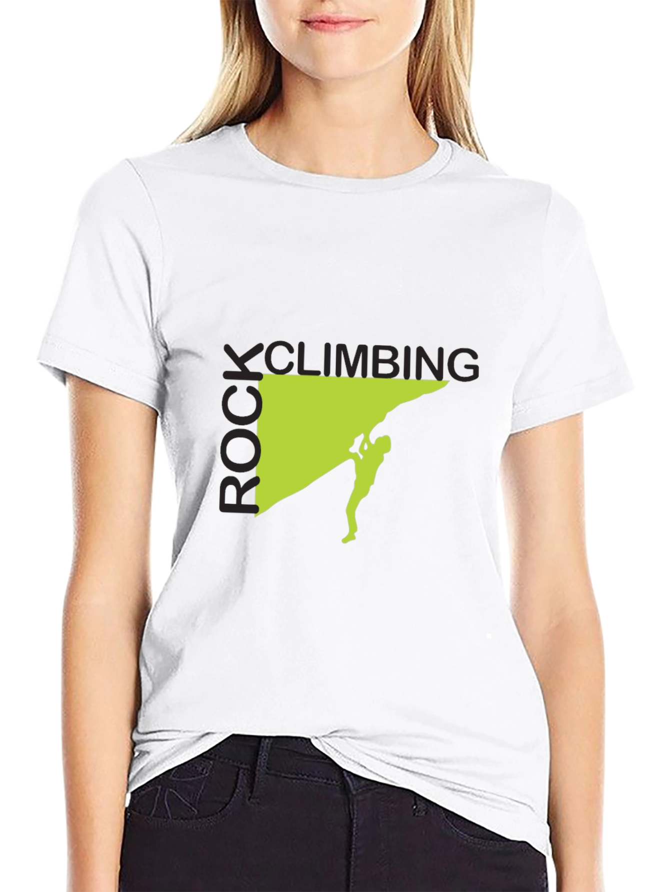 Rock Climbing Graphic Tee - Black Cotton Shirt