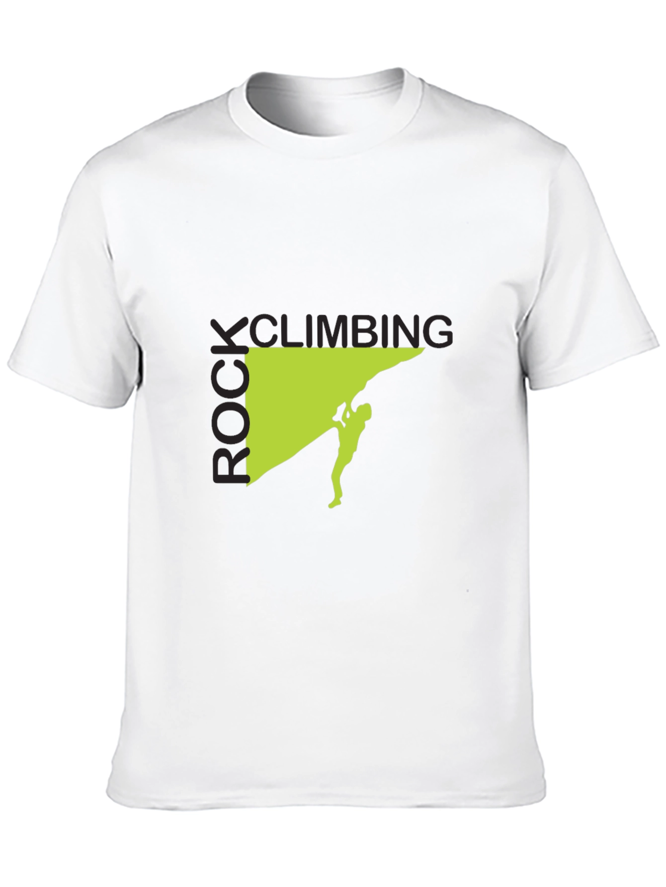 Rock Climbing Graphic Tee - Black Cotton Shirt