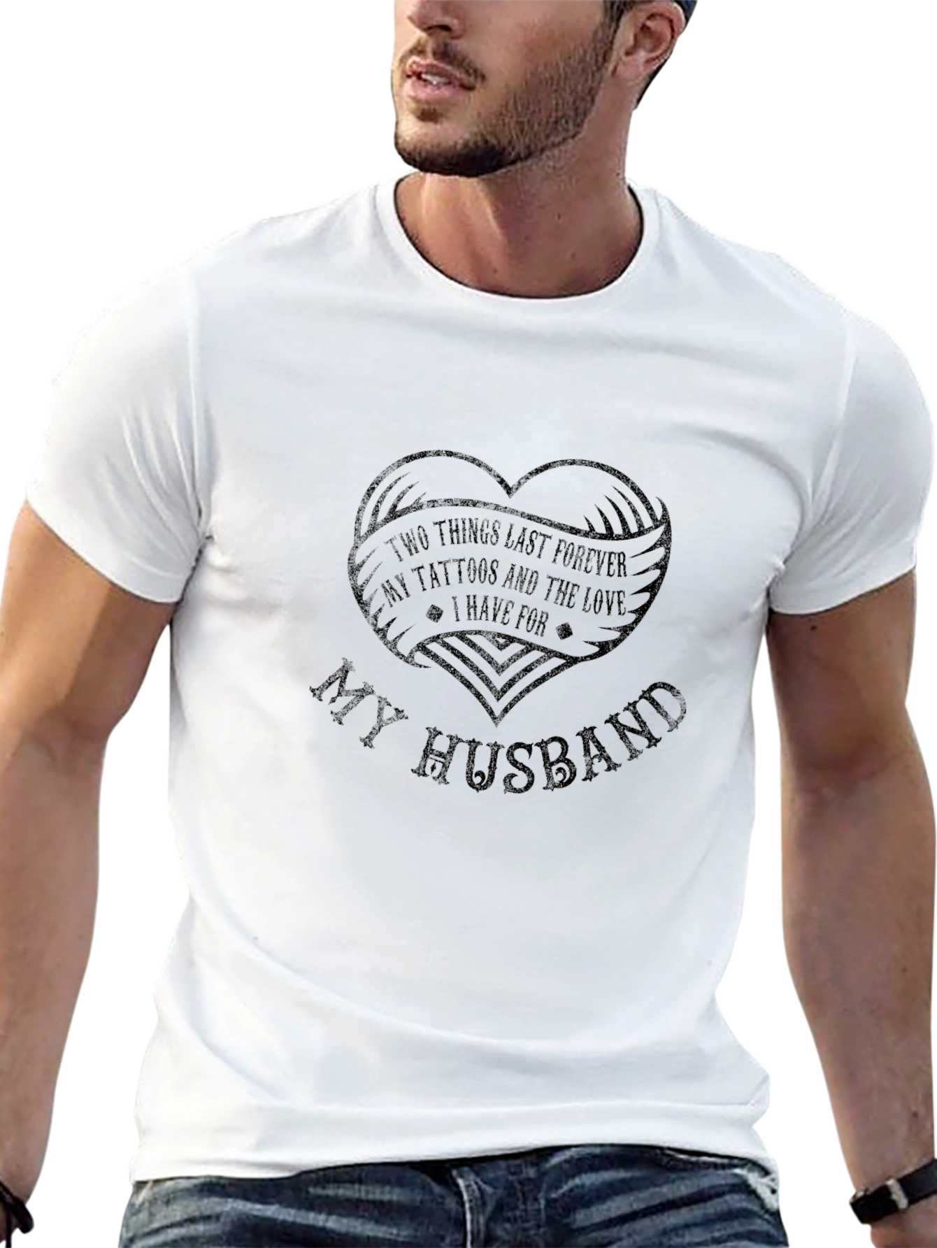 Tattoos and Husband Love T-Shirt