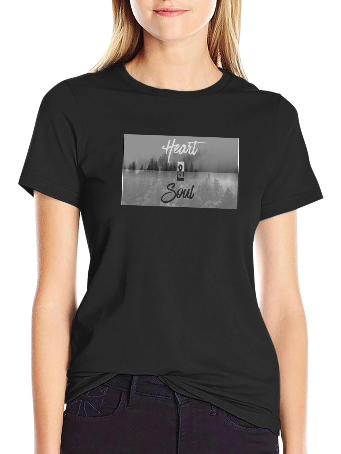 Heart and Soul Graphic Tee - Black