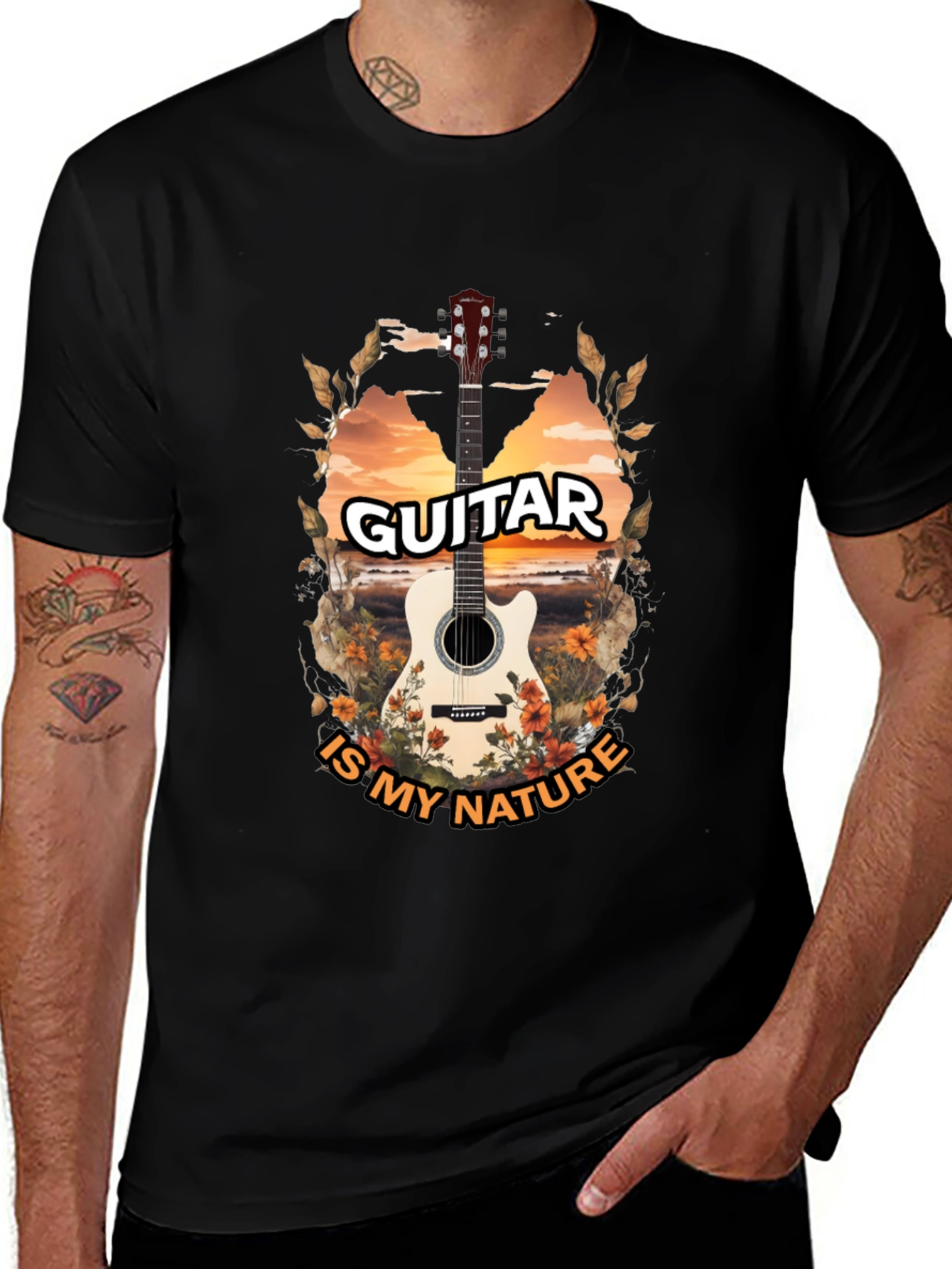 Guitar Is My Nature Graphic Tee