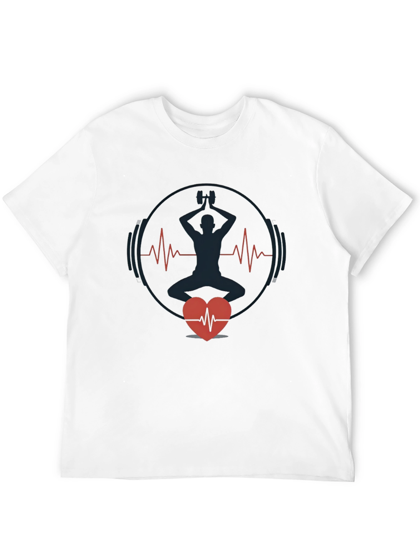 Fitness Heartbeat T-Shirt - Black