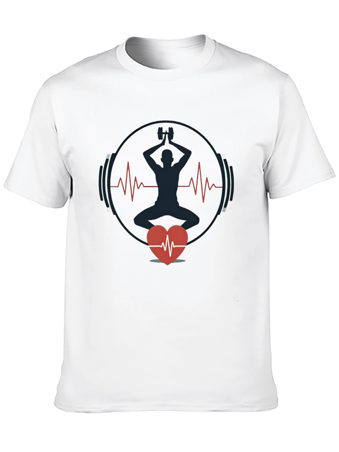 Fitness Heartbeat T-Shirt - Black