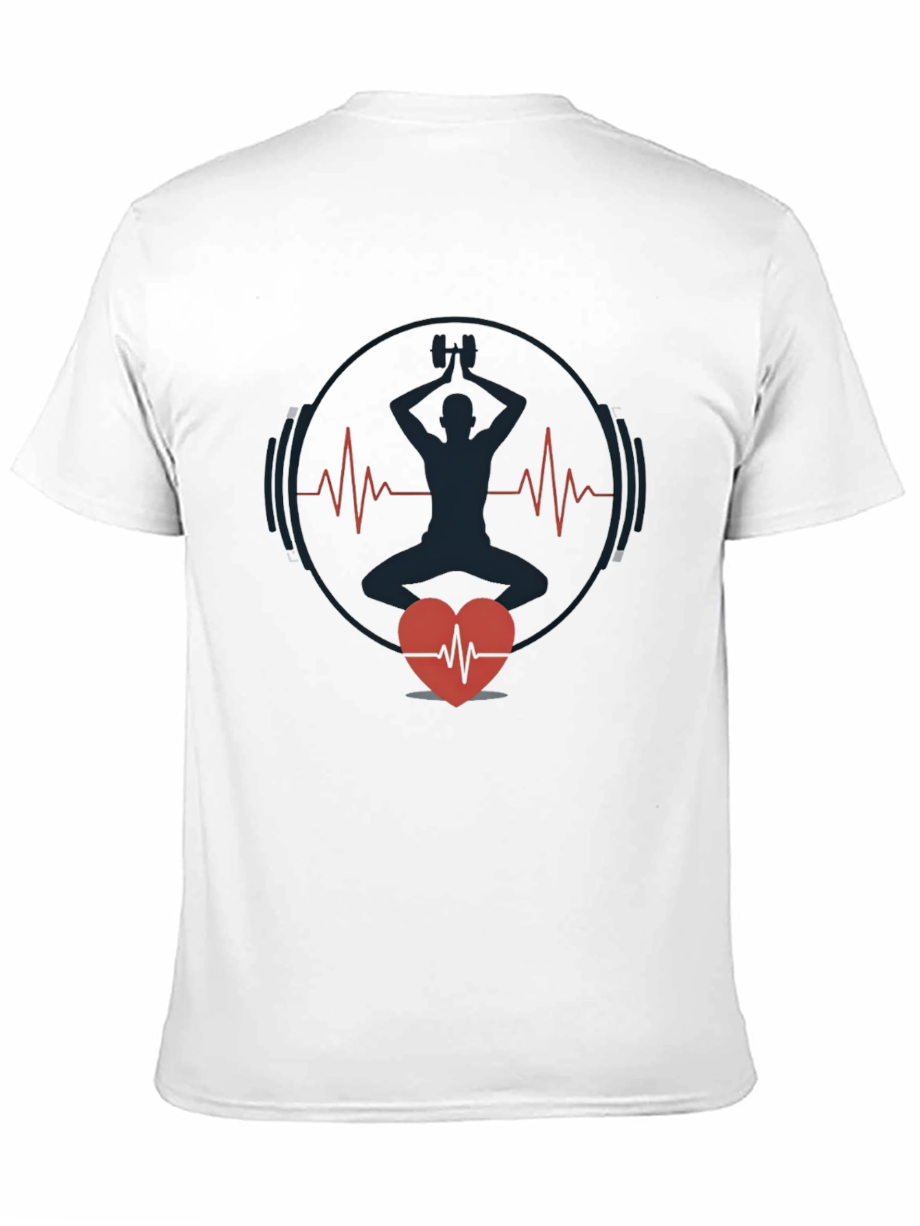 Fitness Heartbeat T-Shirt - Black
