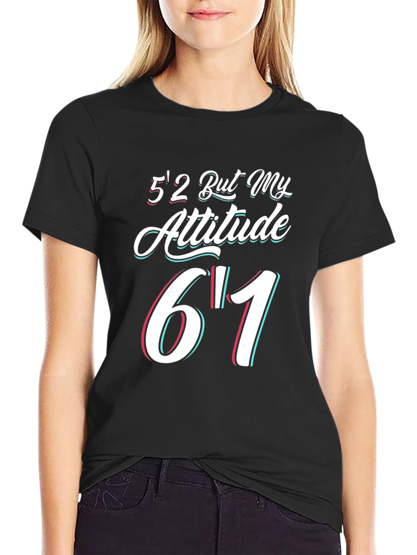 Attitude Statement Black Graphic Tee