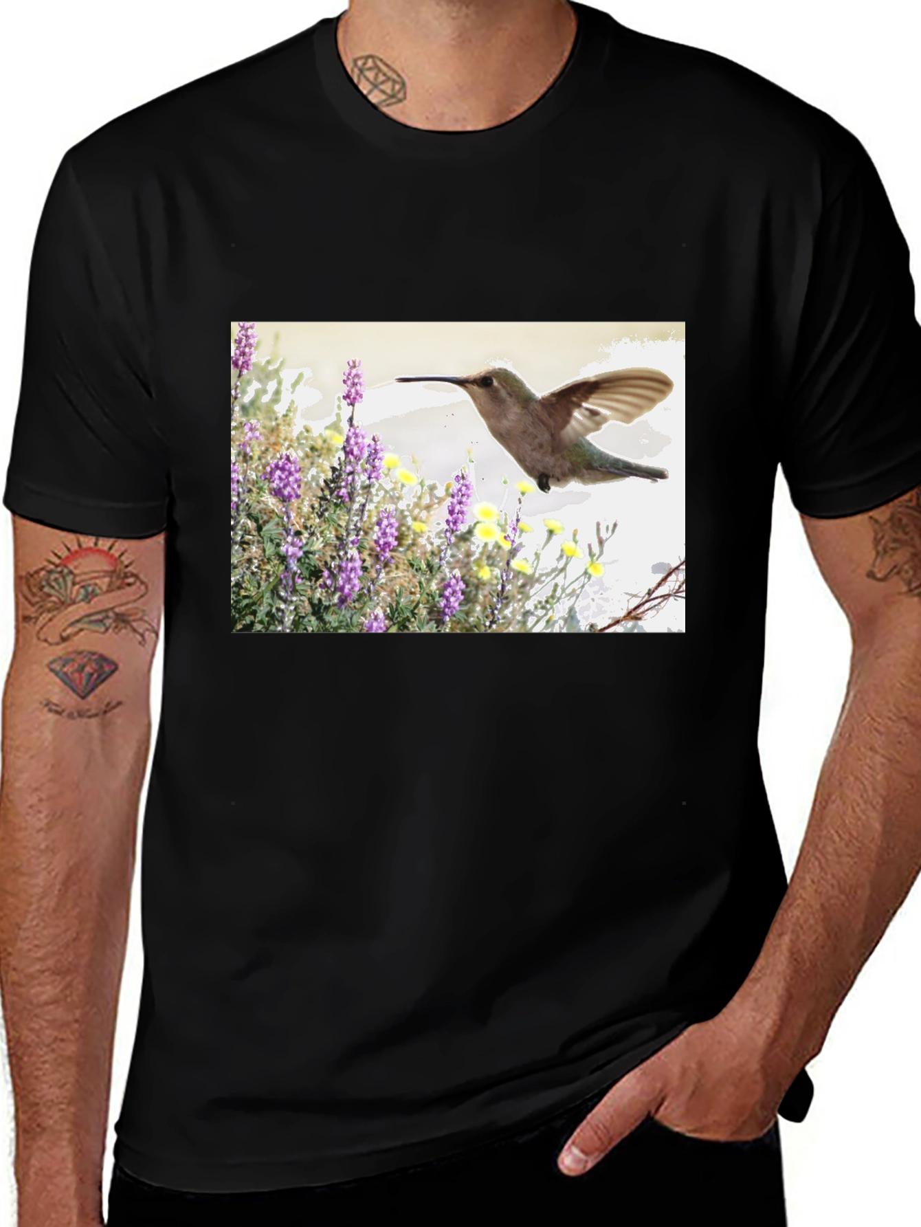 Hummingbird Graphic T-Shirt - Nature Inspired