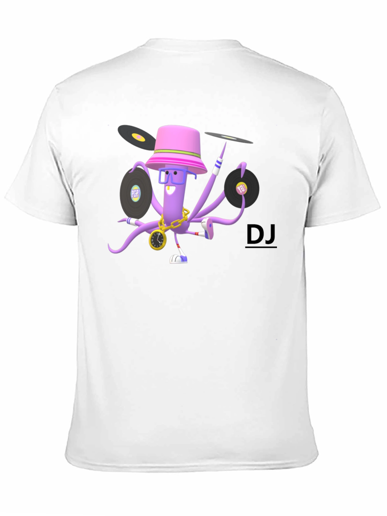 DJ Octopus Graphic T-Shirt - Black