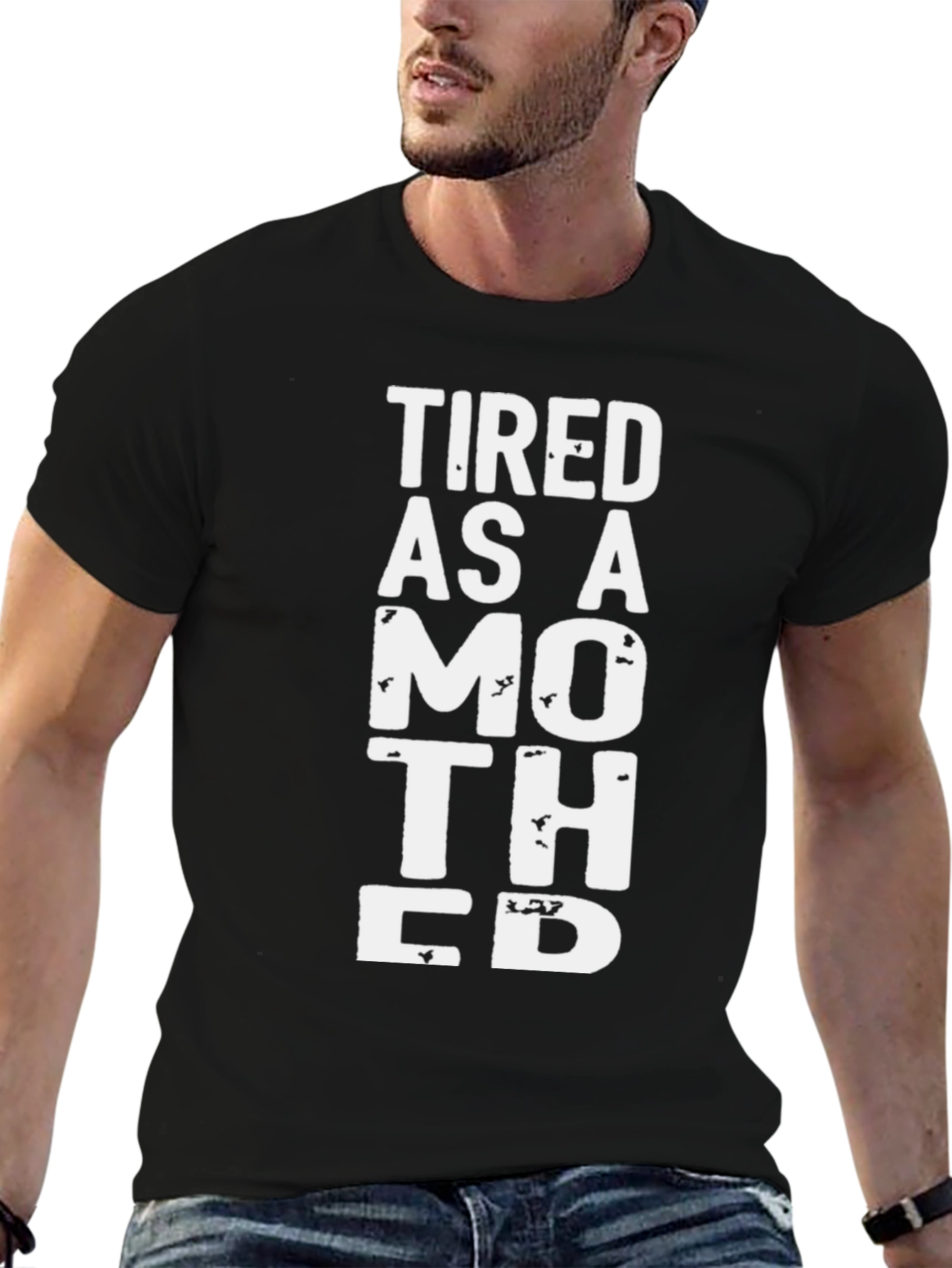 Tired As A Mother Black Graphic Tee