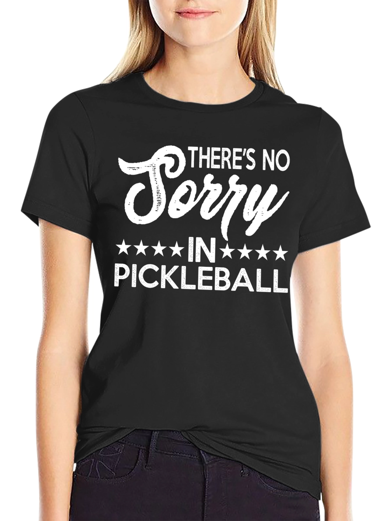 Funny Pickleball T-Shirt - No Sorry Design