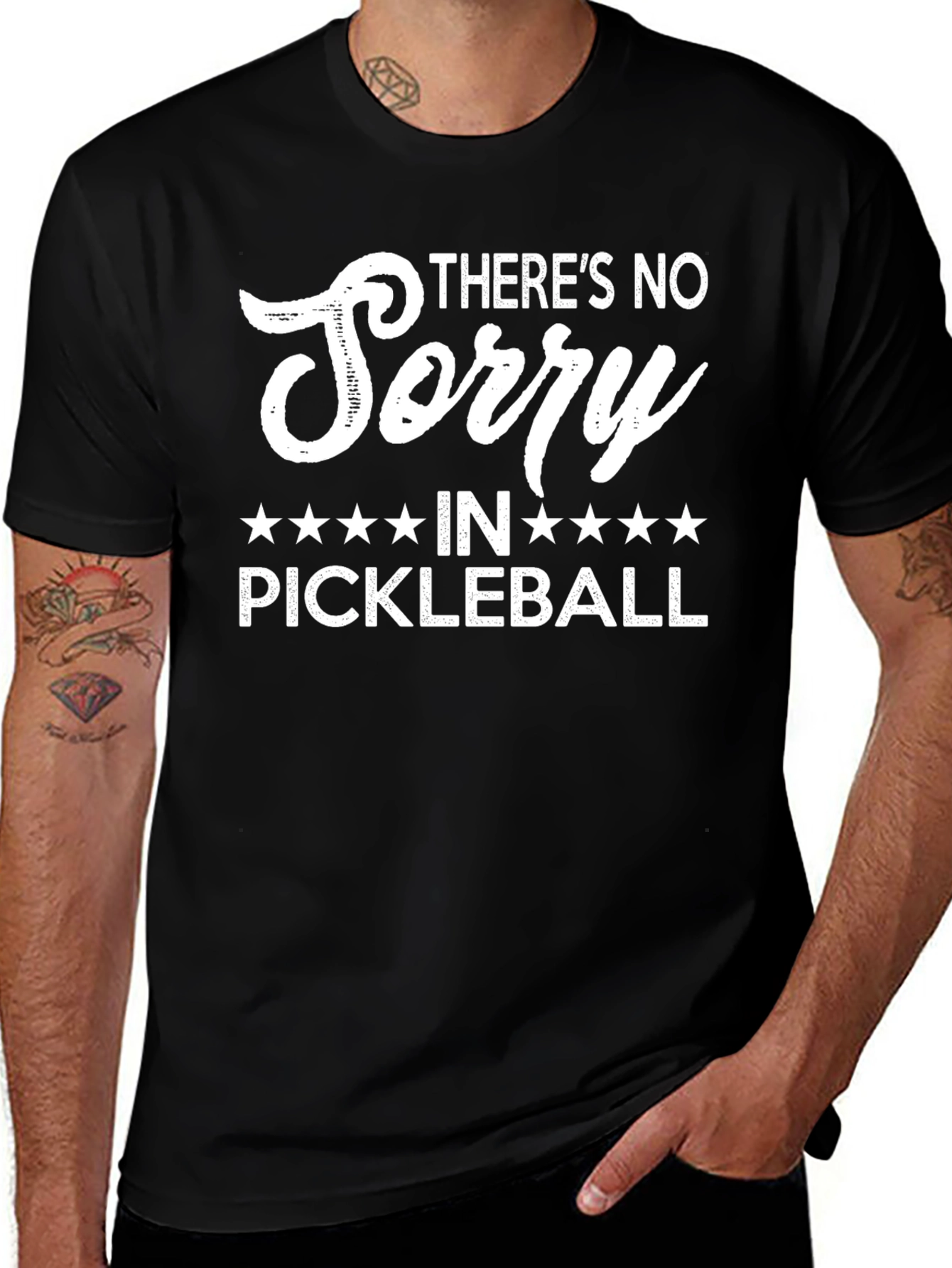 Funny Pickleball T-Shirt - No Sorry Design