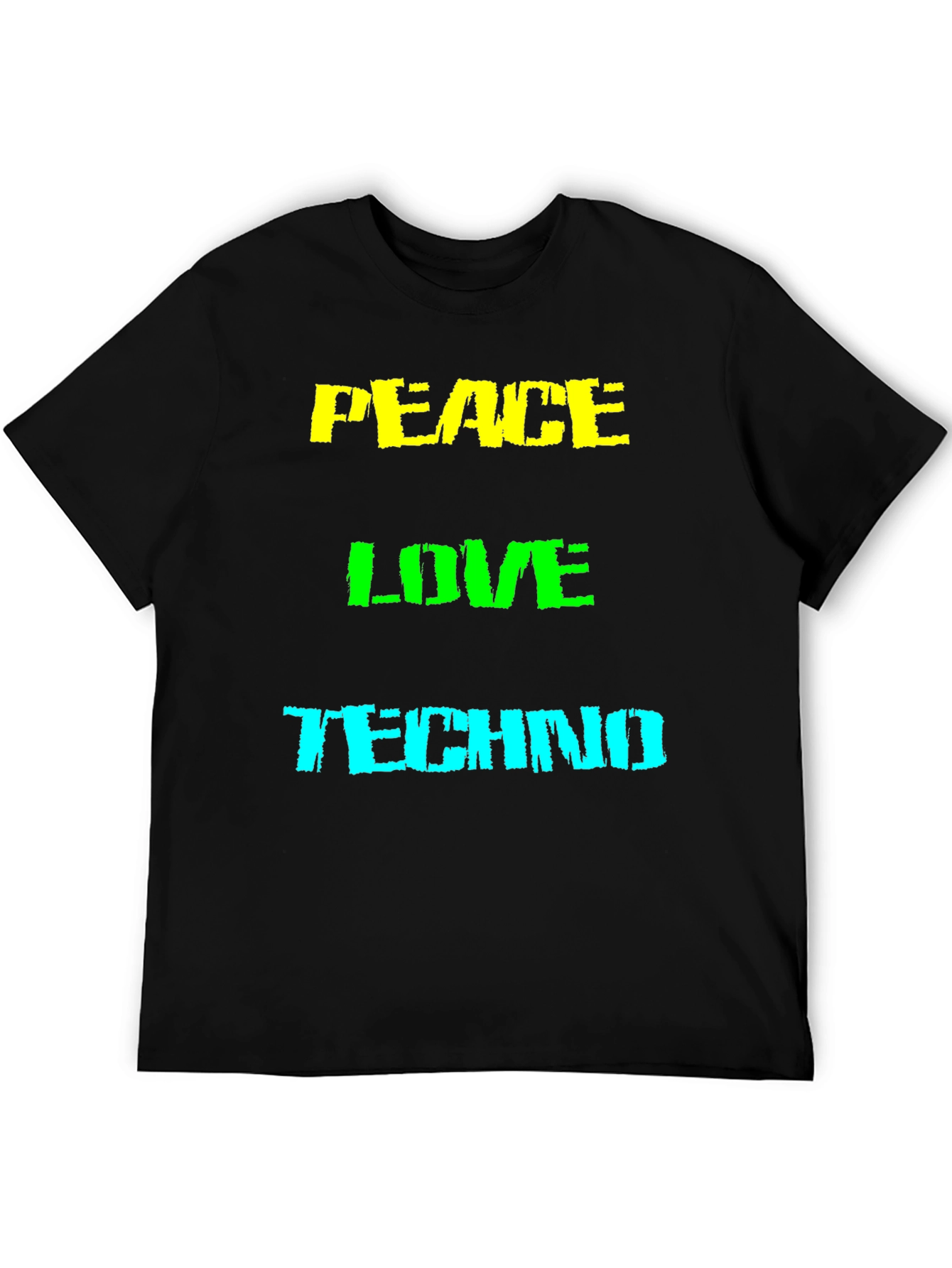 Peace Love Techno Graphic T-Shirt