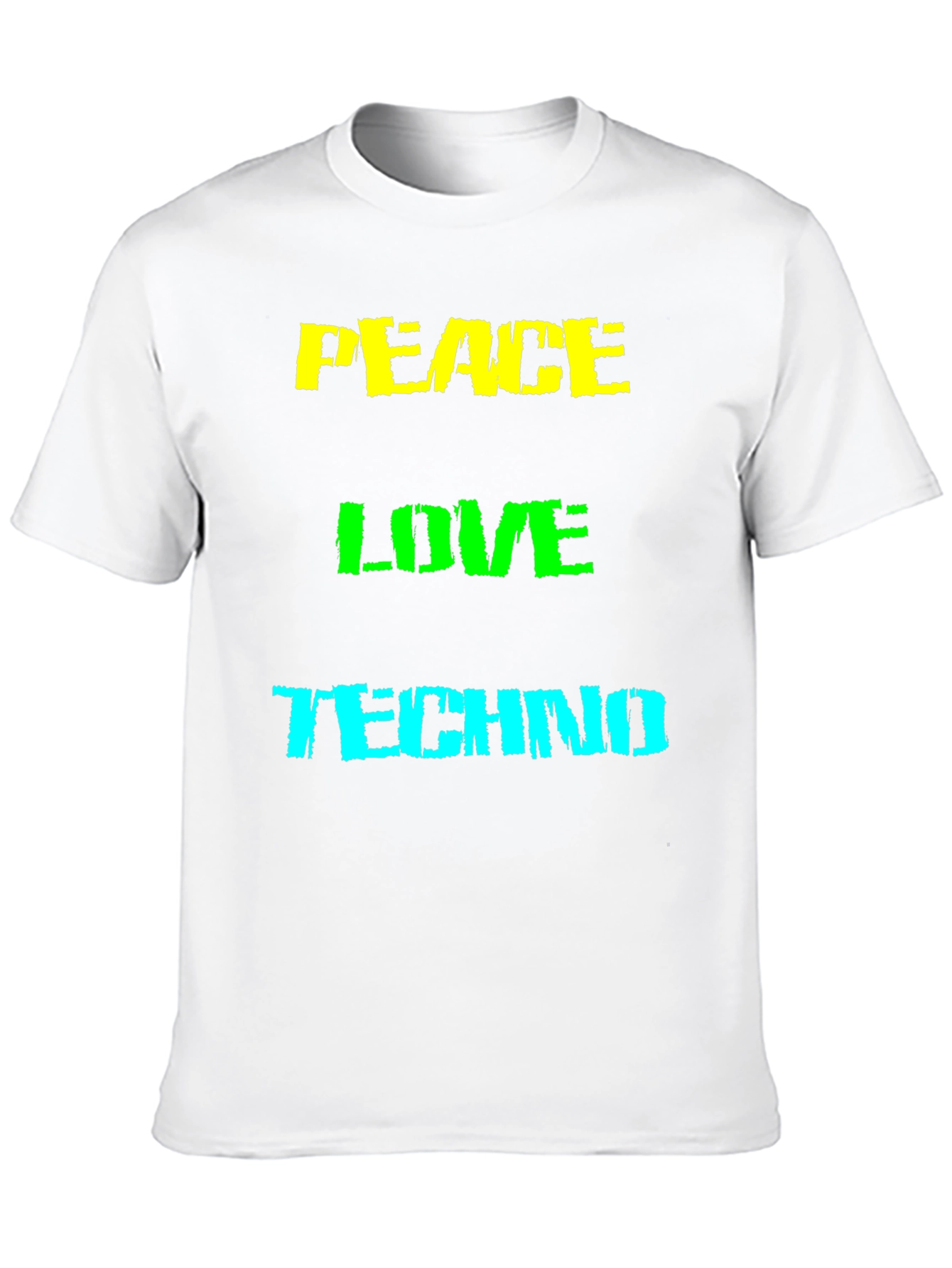 Peace Love Techno Graphic T-Shirt