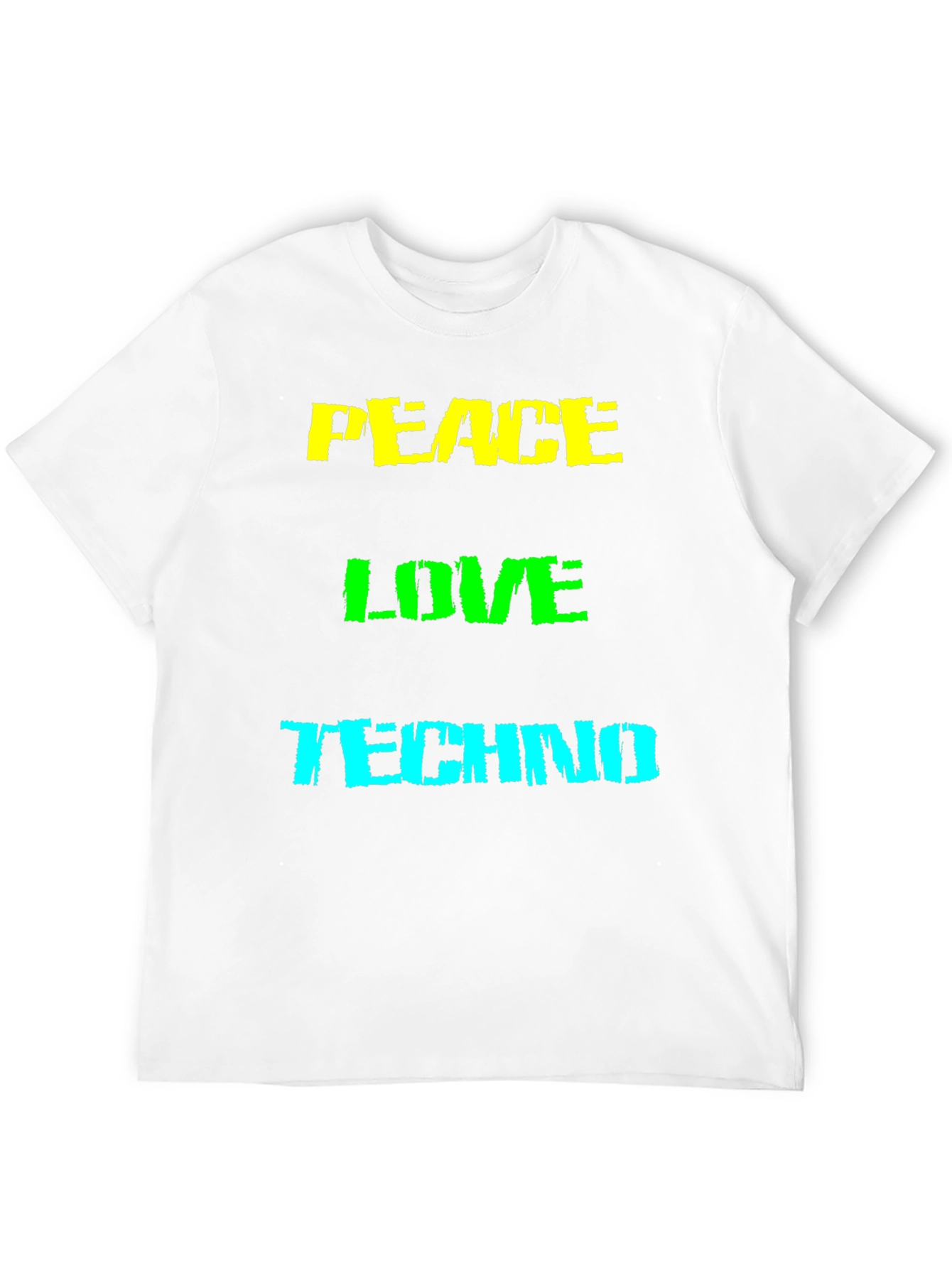 Peace Love Techno Graphic T-Shirt