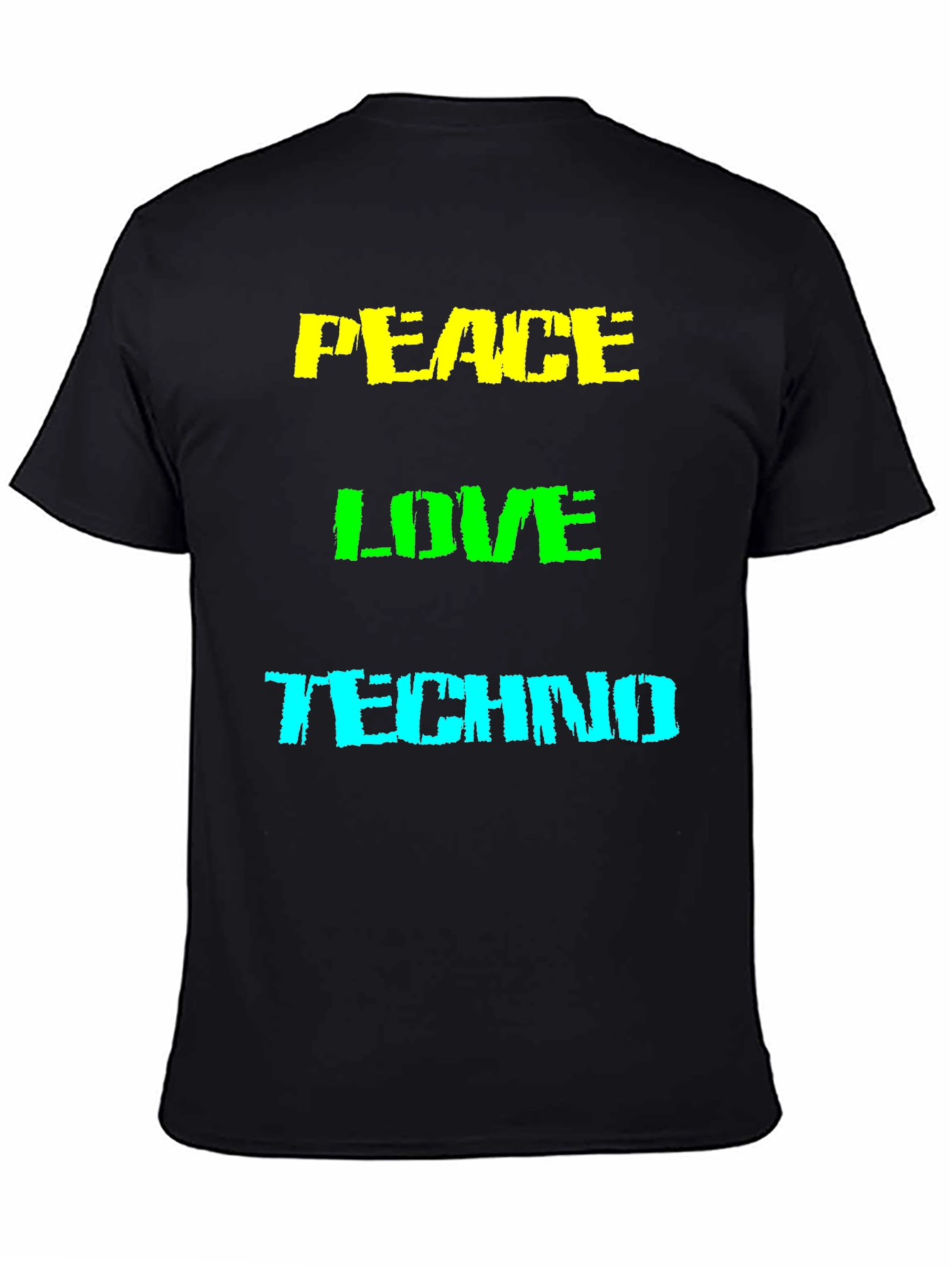 Peace Love Techno Graphic T-Shirt