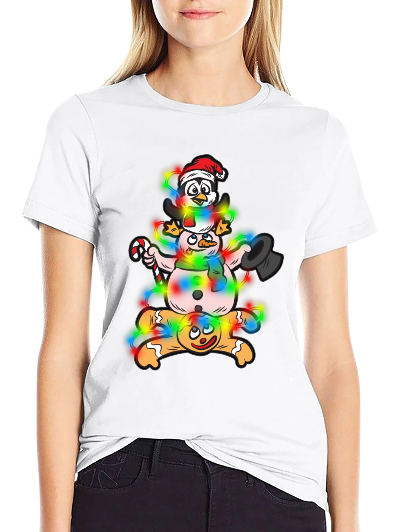 Whimsical Christmas Characters Graphic Tee
