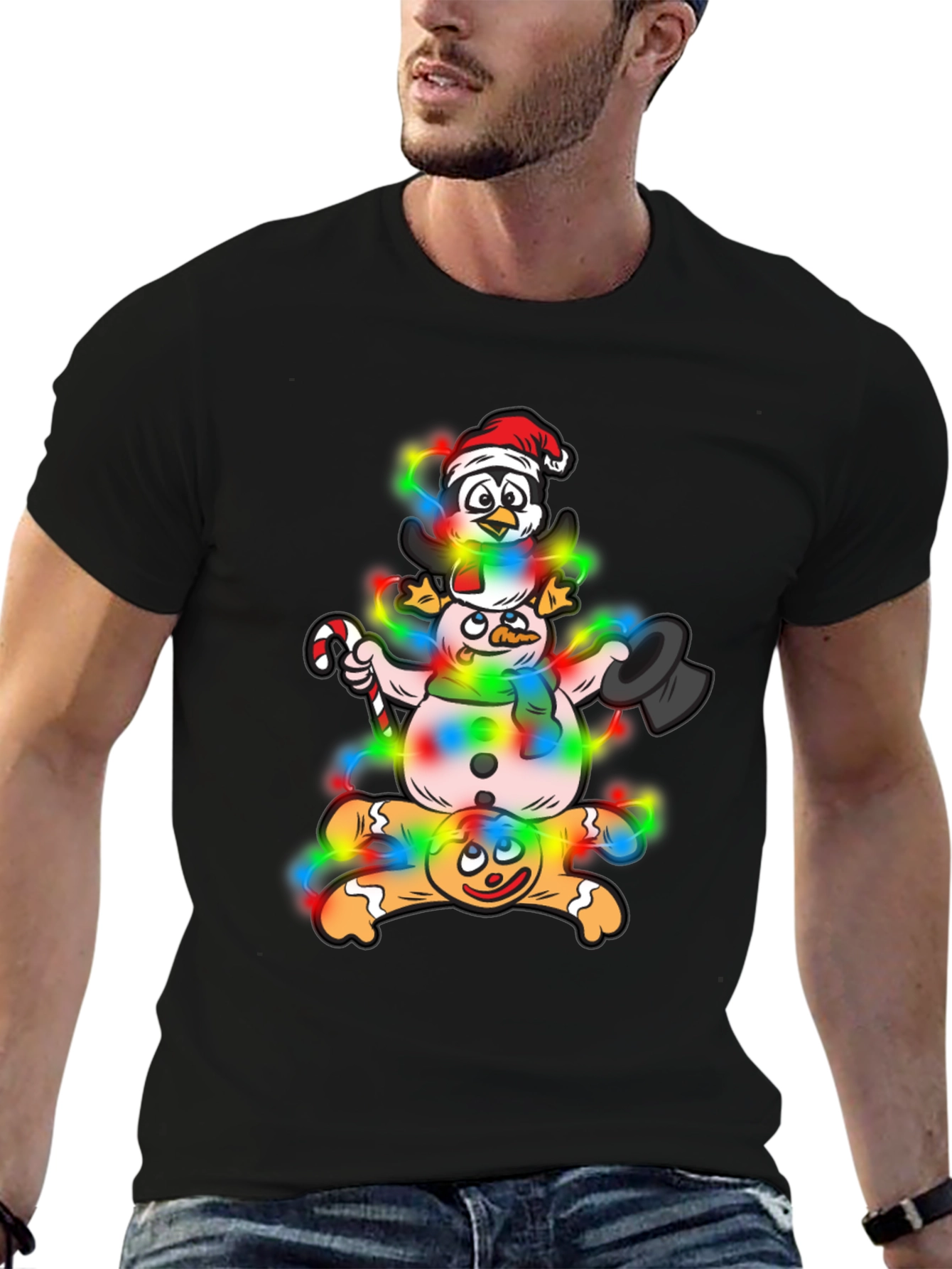 Whimsical Christmas Characters Graphic Tee
