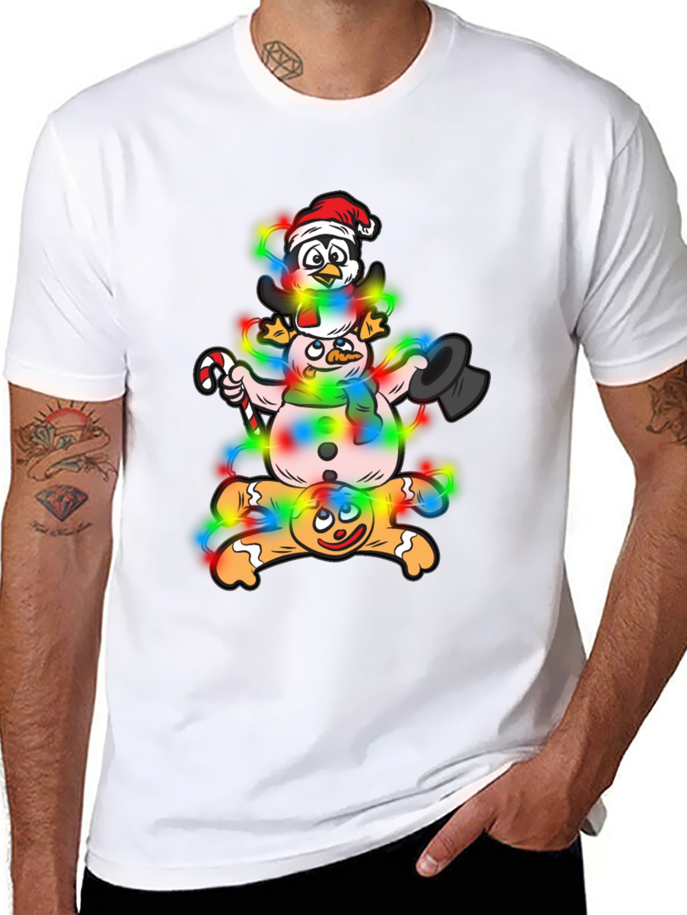 Whimsical Christmas Characters Graphic Tee