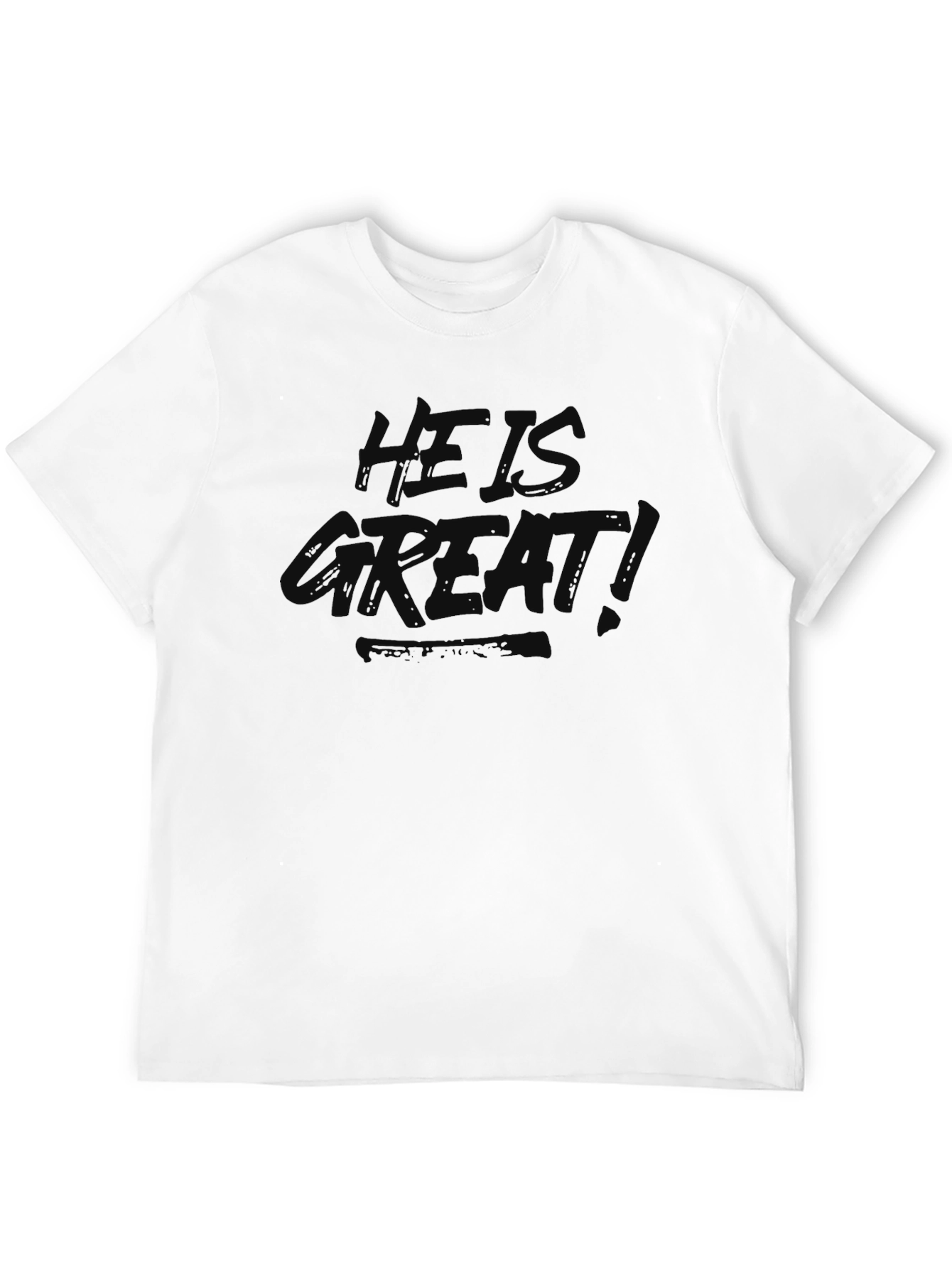 He is Great! Black Graphic T-Shirt