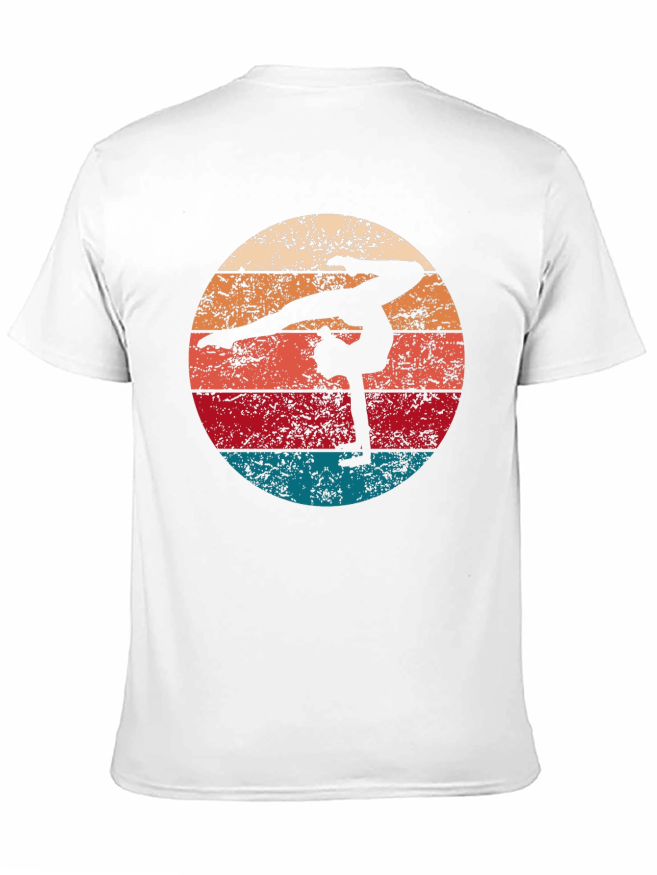 Retro Gymnast Silhouette Graphic T-Shirt