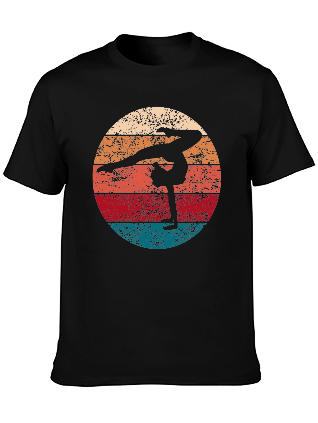 Retro Gymnast Silhouette Graphic T-Shirt