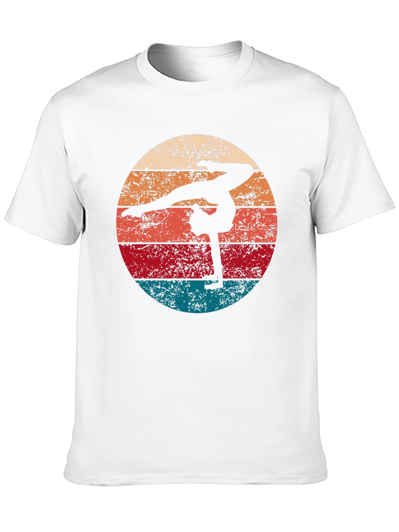 Retro Gymnast Silhouette Graphic T-Shirt