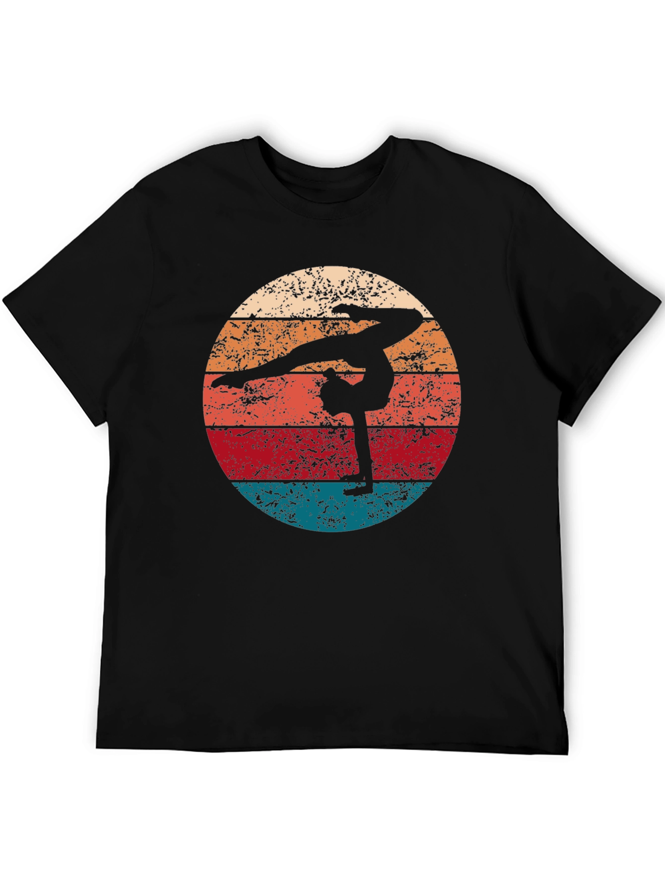 Retro Gymnast Silhouette Graphic T-Shirt