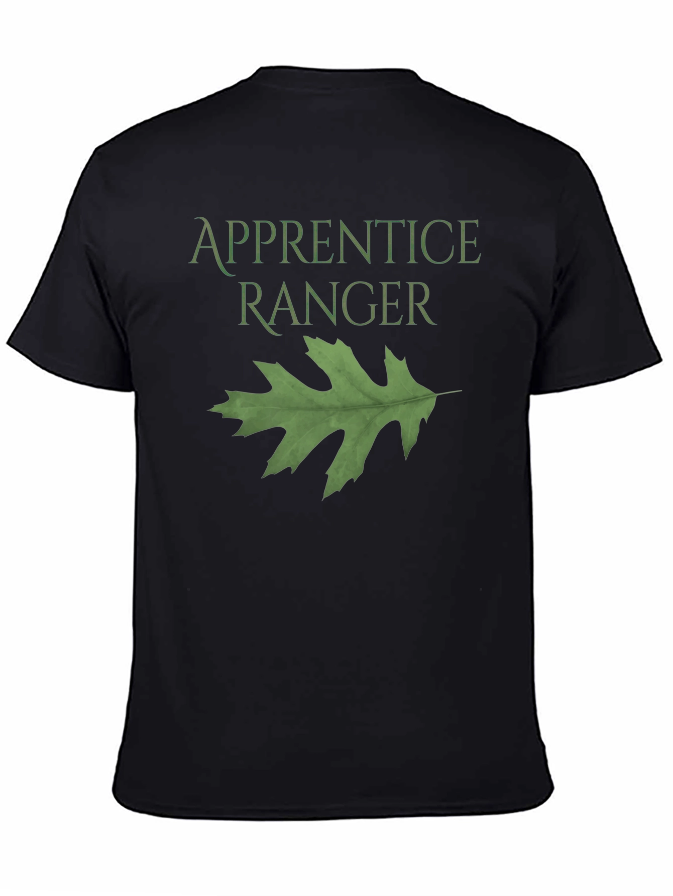 Apprentice Ranger Black T-Shirt with Leaf Design