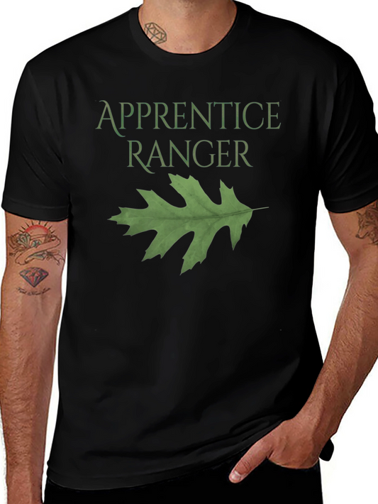 Apprentice Ranger Black T-Shirt with Leaf Design